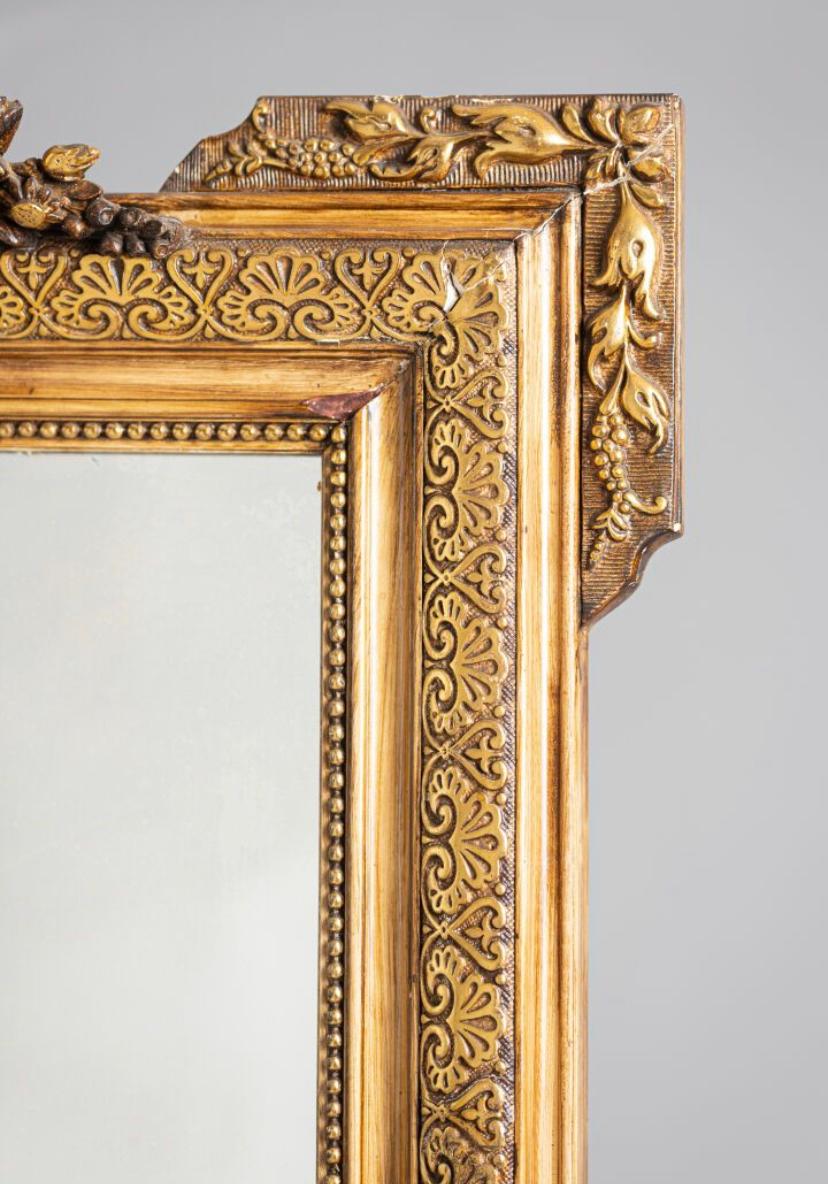 19th Century French Grand Gilt Wood Crystal Mirror from Napoleon III Period In Good Condition For Sale In Sofia, BG