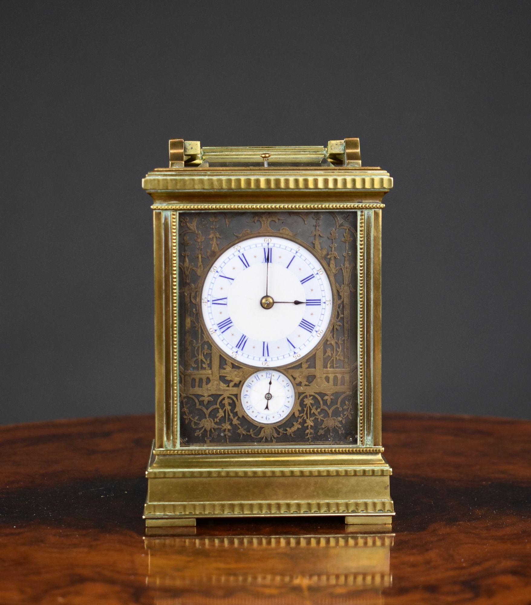 19th Century French Grand Sonnerie Carriage Clock, Hunt & Roskell In Good Condition For Sale In Chelmsford, Essex