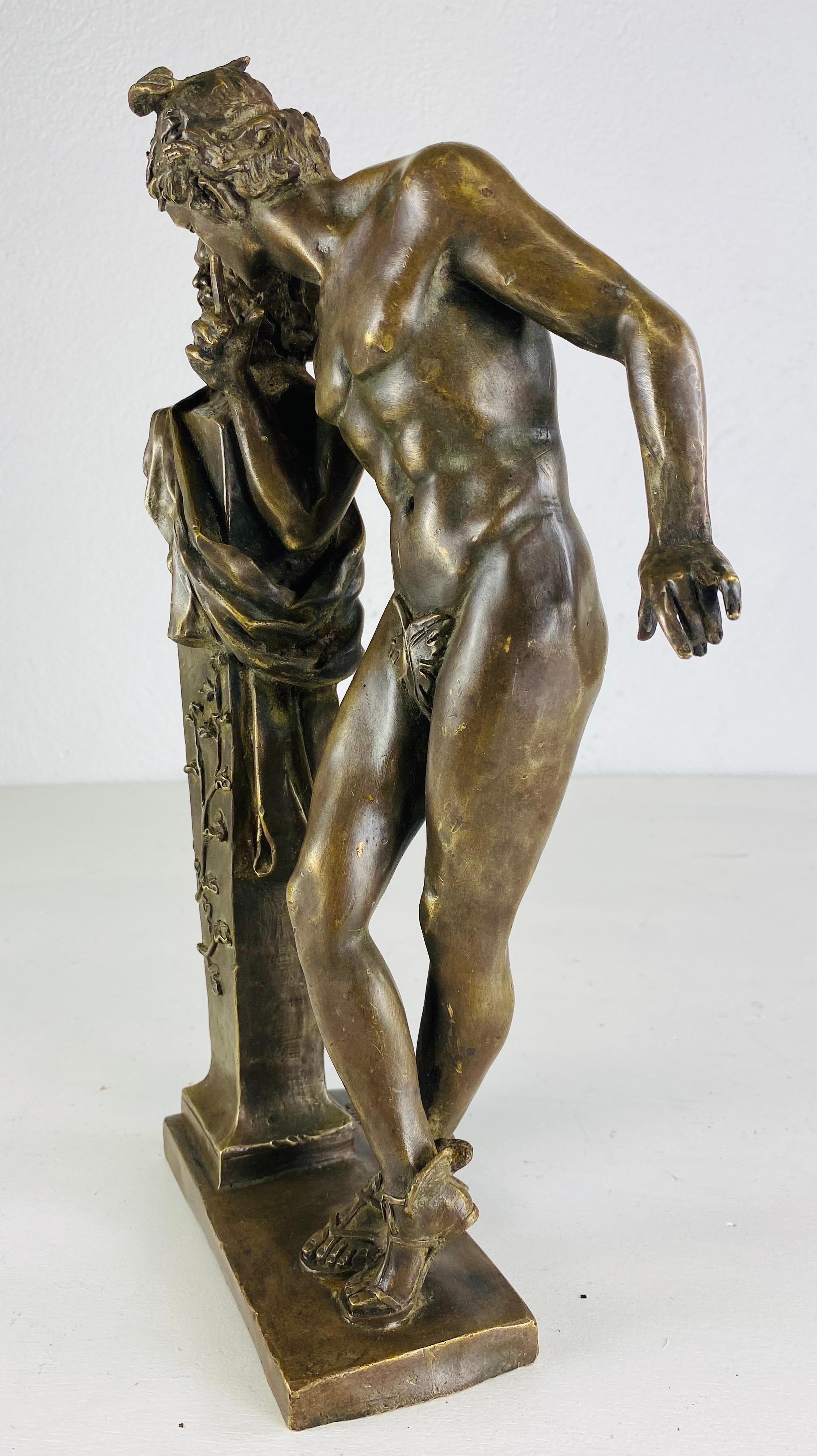 Greco-romano Bronzo figurativo grand tour francese del XIX secolo firmato Moulin in vendita