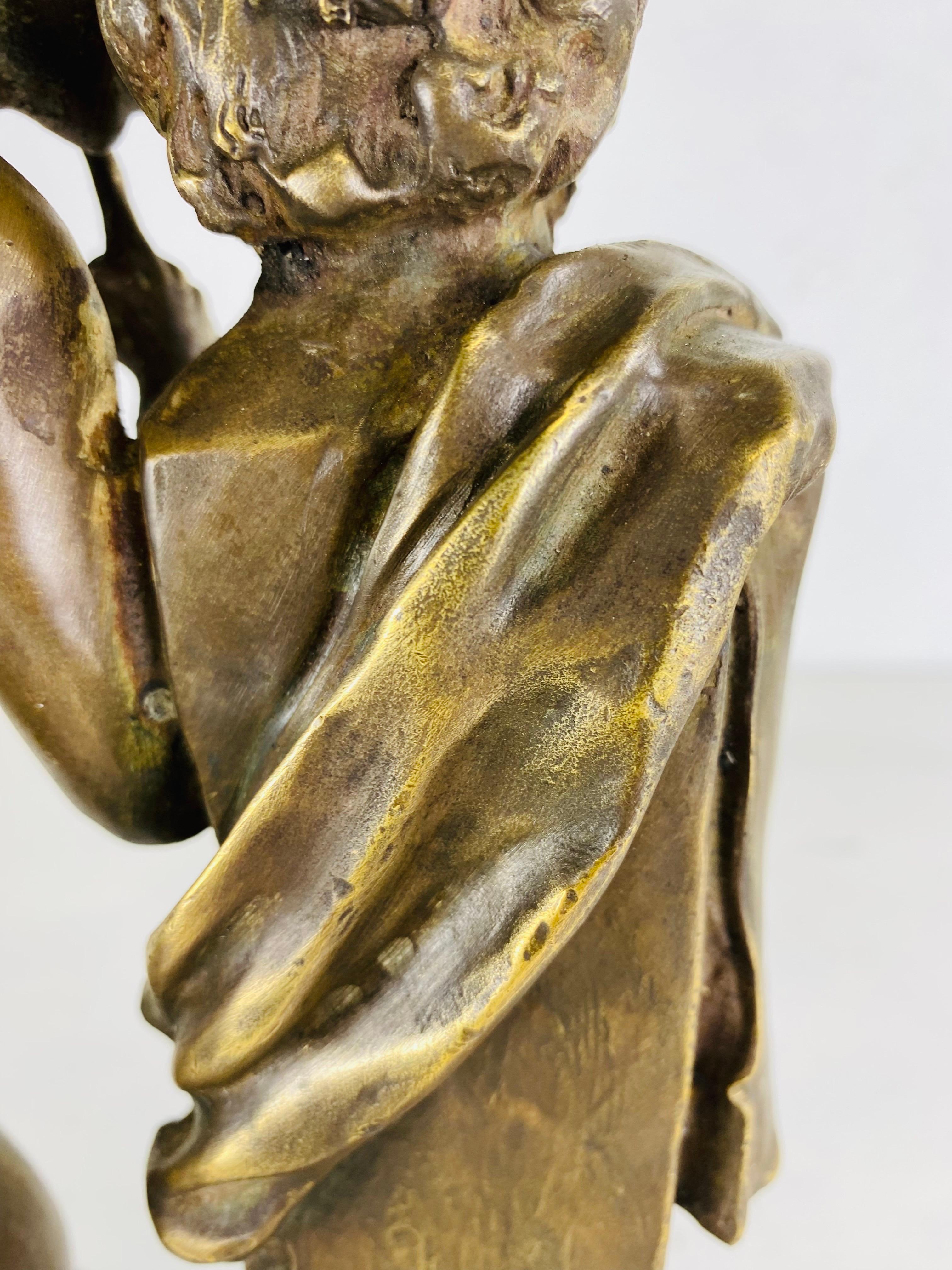 Francese Bronzo figurativo grand tour francese del XIX secolo firmato Moulin in vendita
