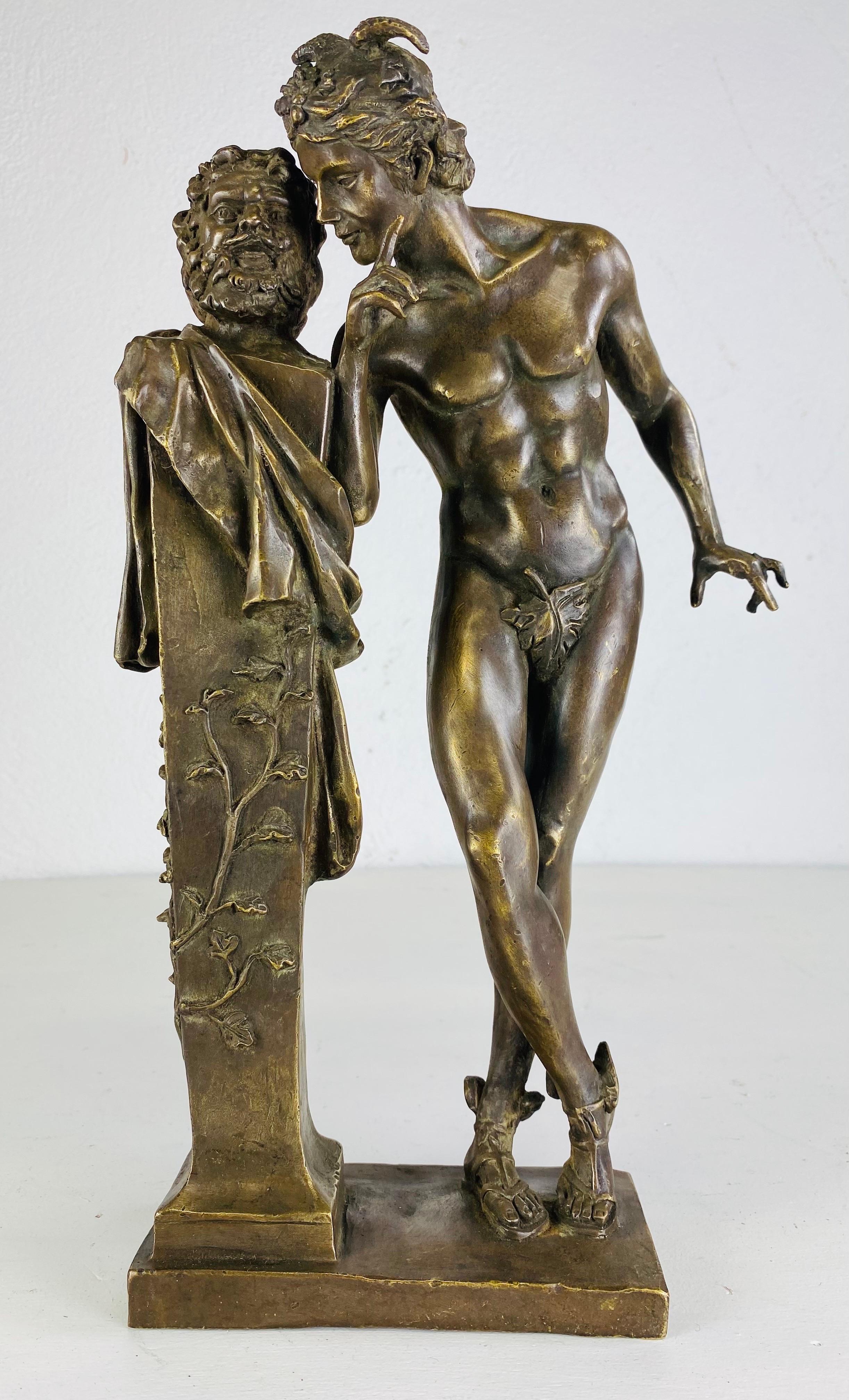 Fatto a mano Bronzo figurativo grand tour francese del XIX secolo firmato Moulin in vendita