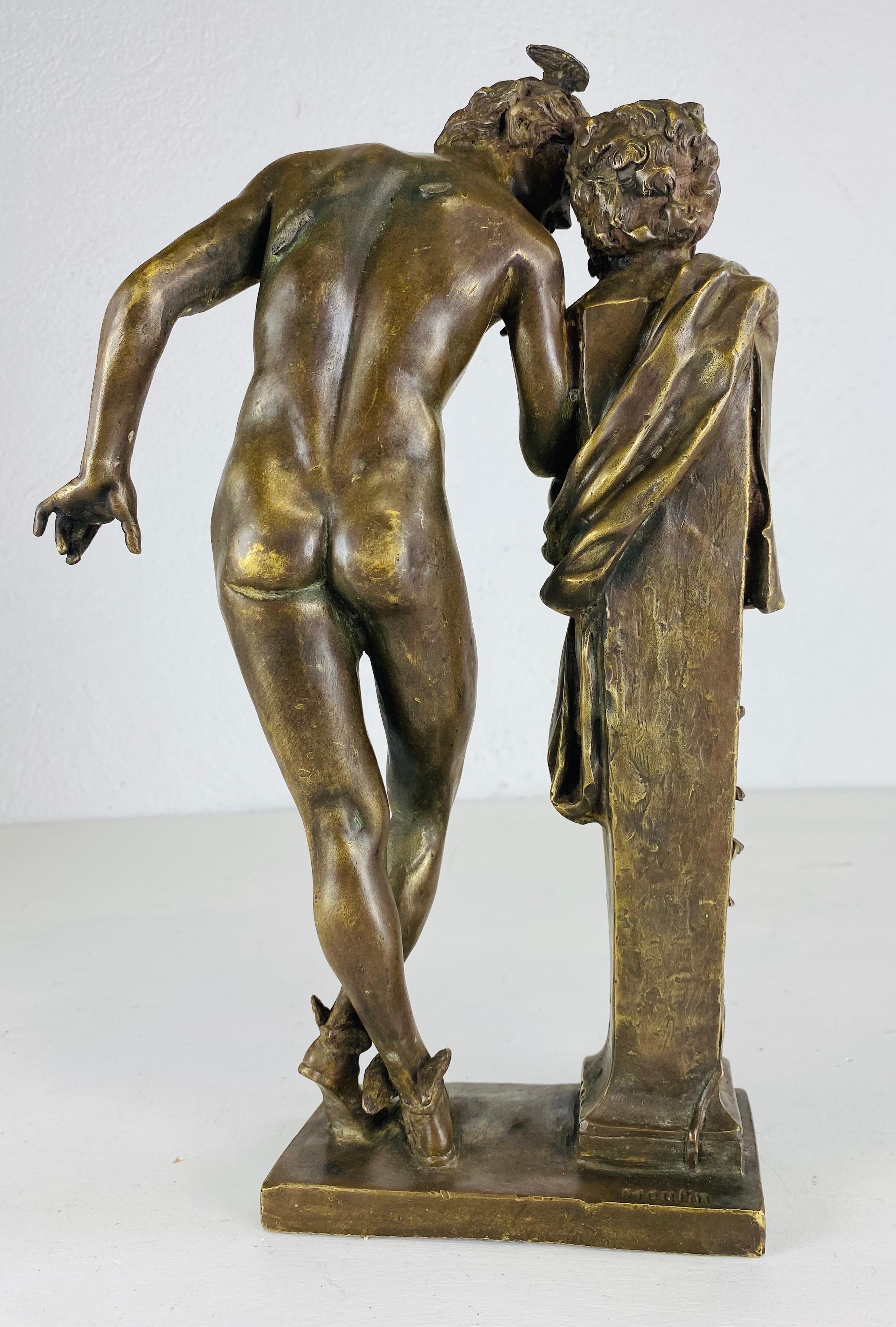 Bronzo figurativo grand tour francese del XIX secolo firmato Moulin in vendita 1