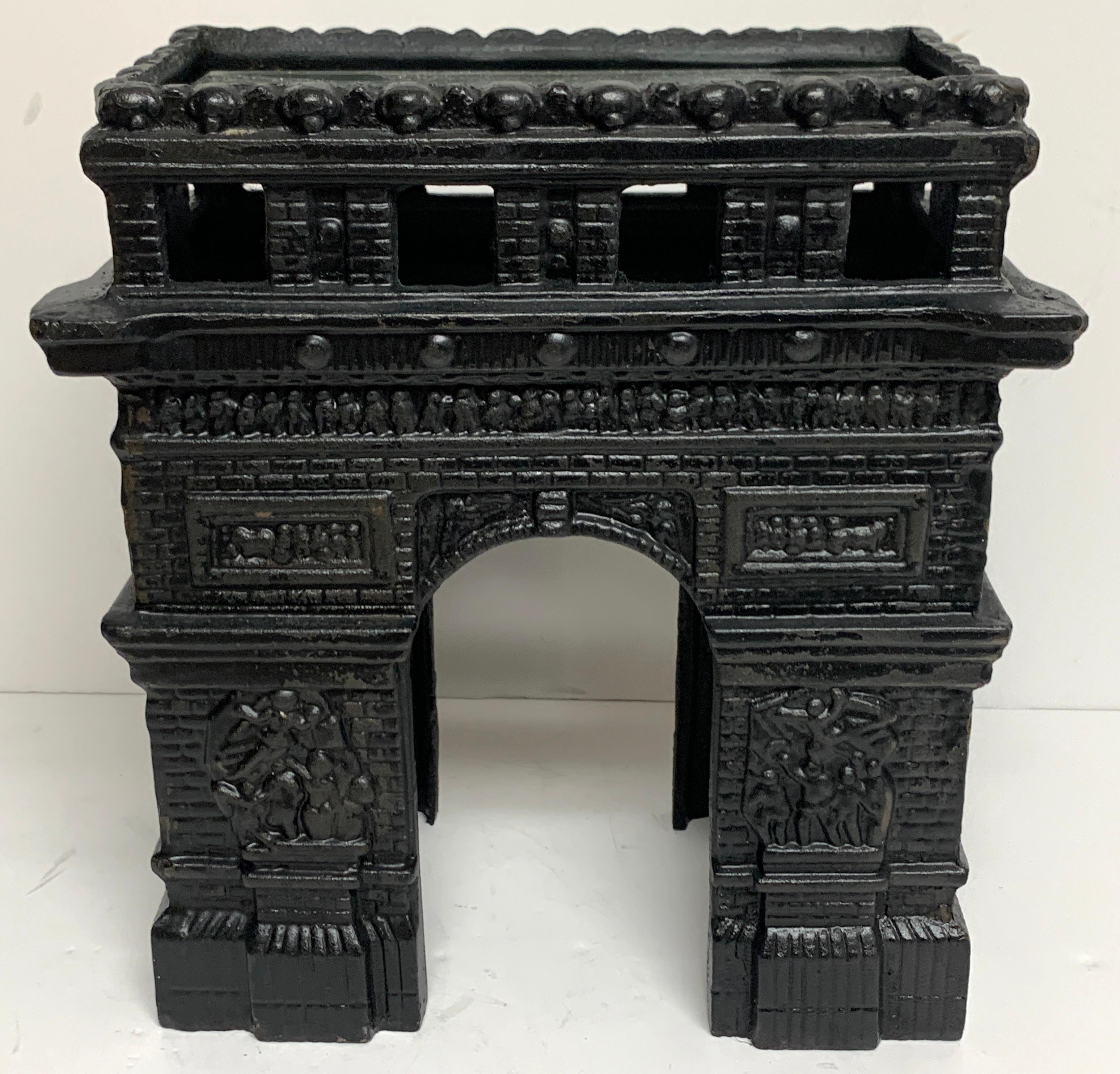19th Century French Grand Tour Iron Model of the Arc de Triomphe For Sale 4