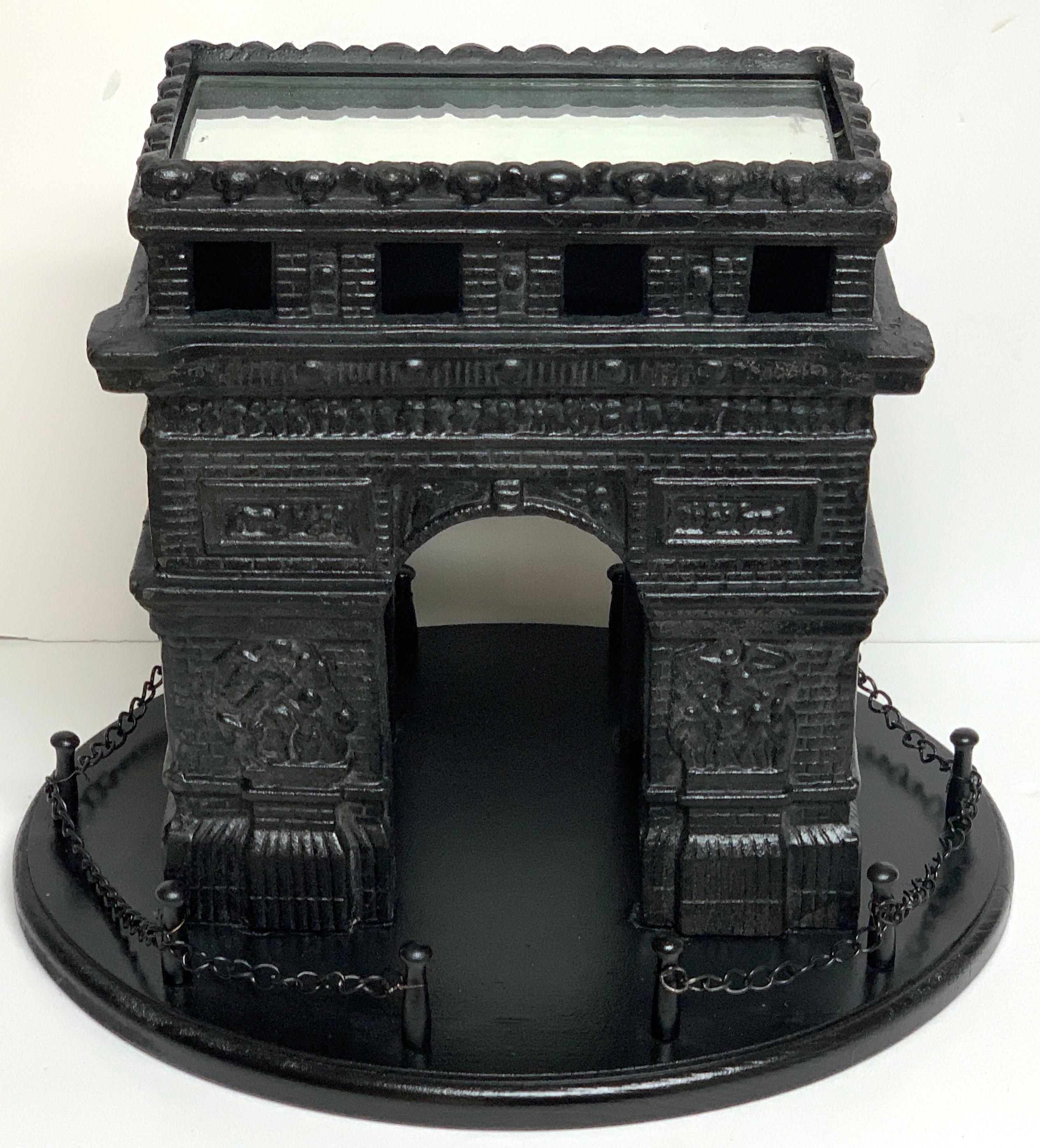 19th Century French Grand Tour Iron Model of the Arc de Triomphe In Good Condition For Sale In West Palm Beach, FL