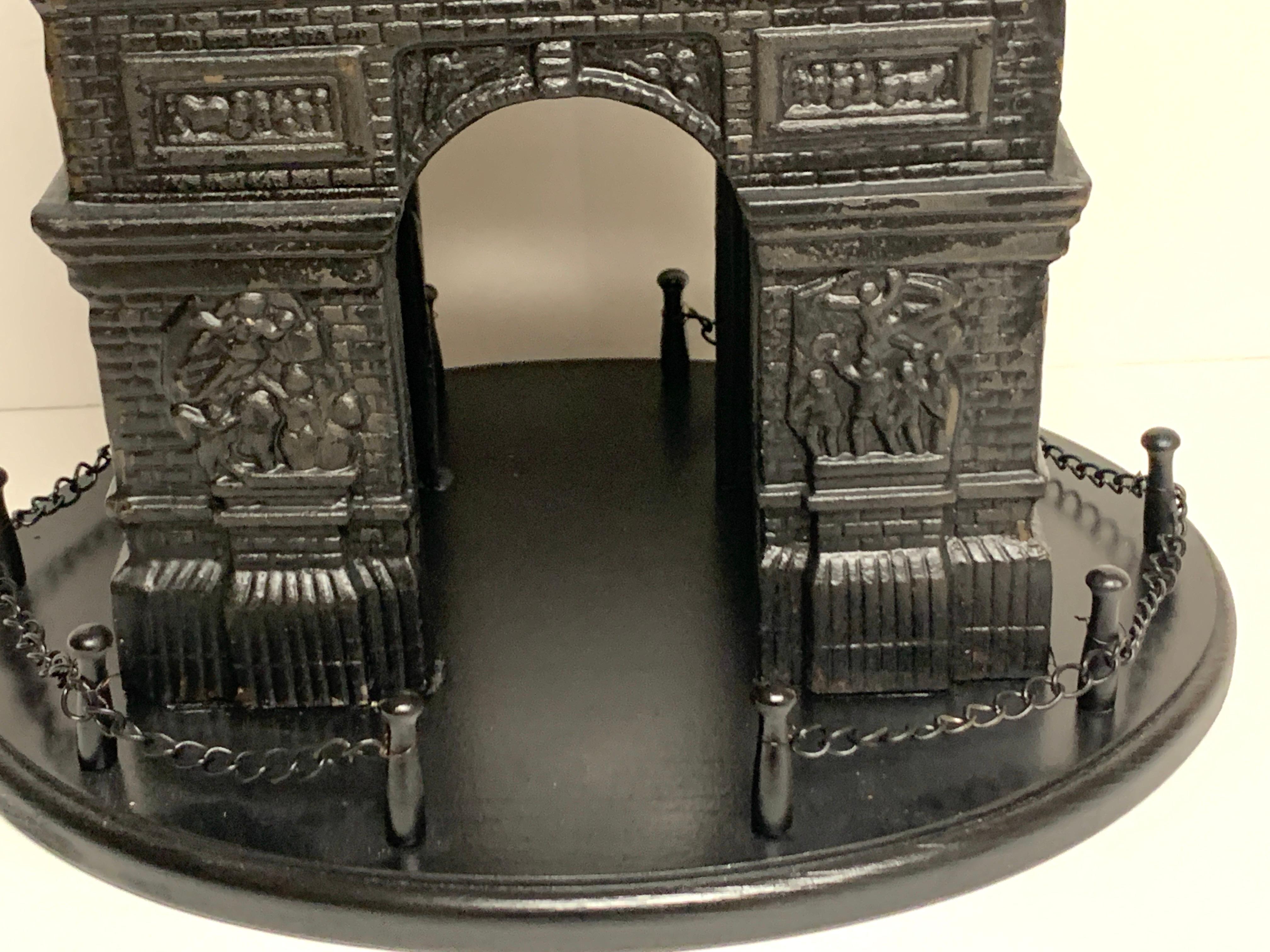 Metal 19th Century French Grand Tour Iron Model of the Arc de Triomphe For Sale