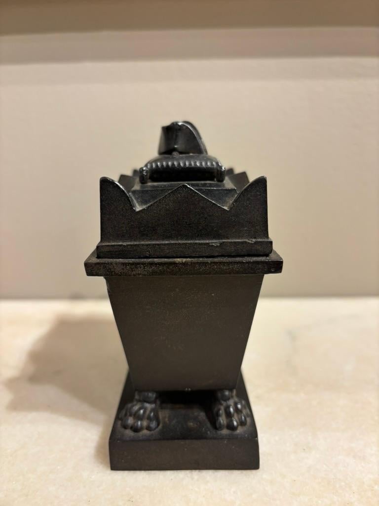 19th Century French Grand Tour Patinated Iron Napoleon’s Tomb Inkwell For Sale 3