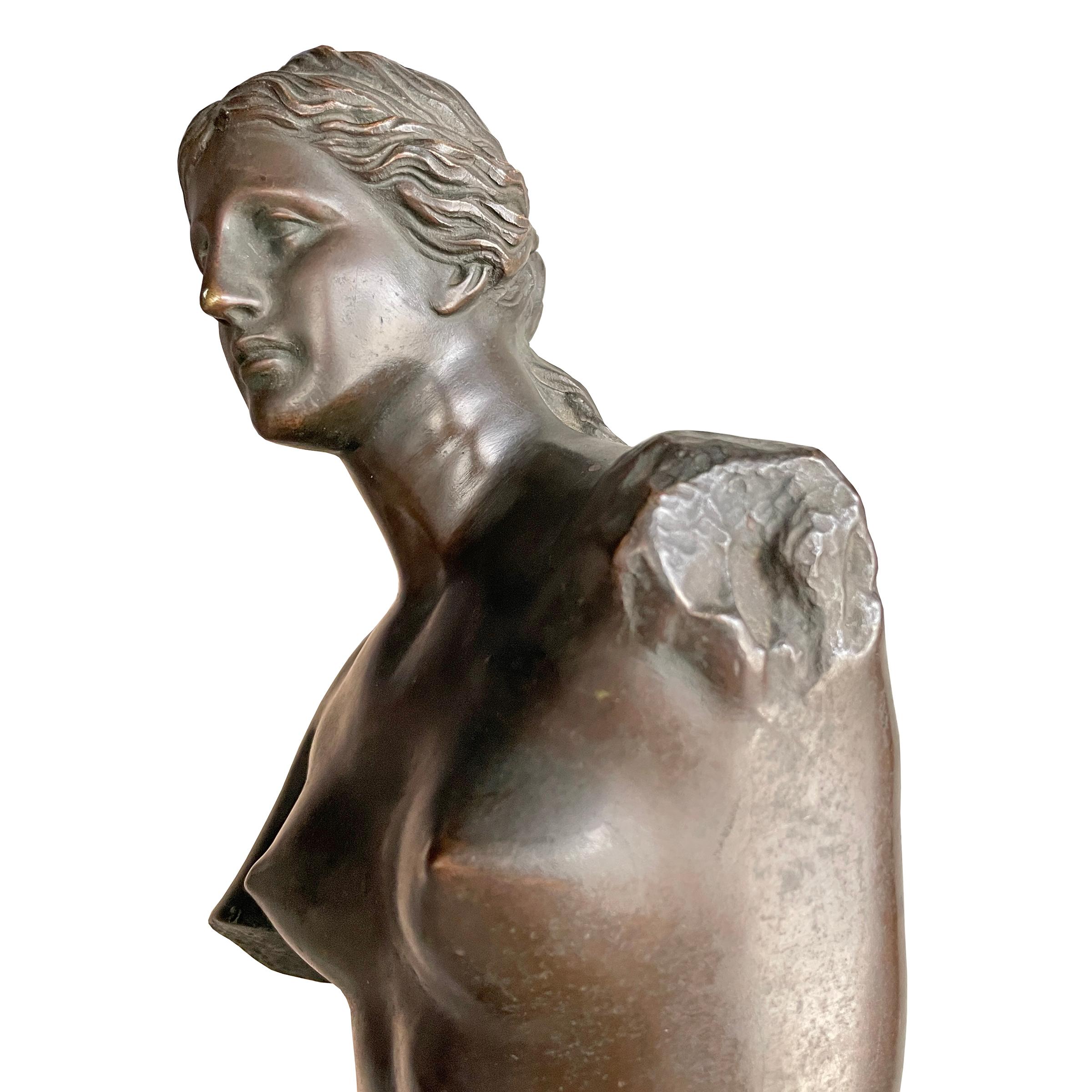 19th Century French Grand Tour Venus de Milo Bronze For Sale 4