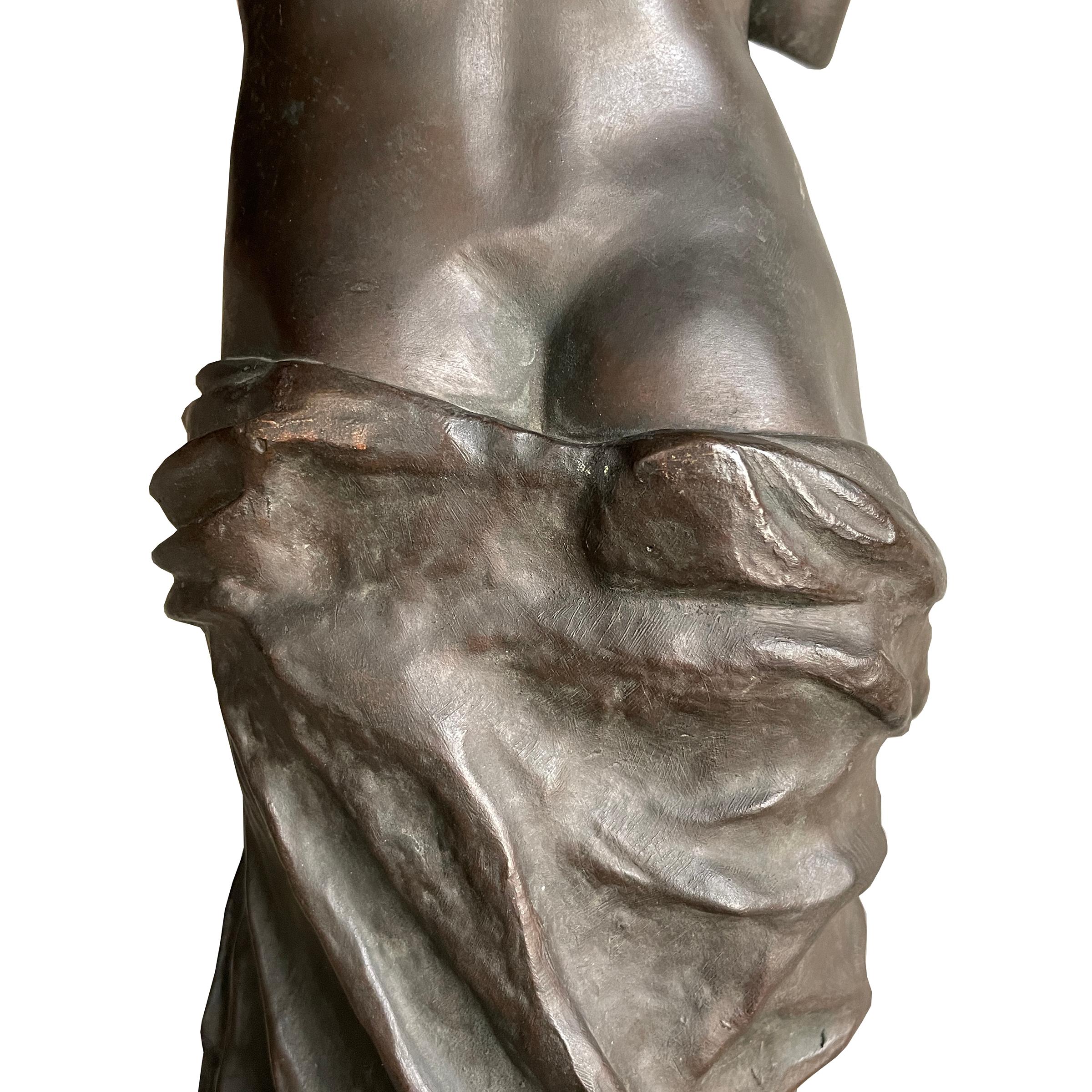 19th Century French Grand Tour Venus de Milo Bronze For Sale 8
