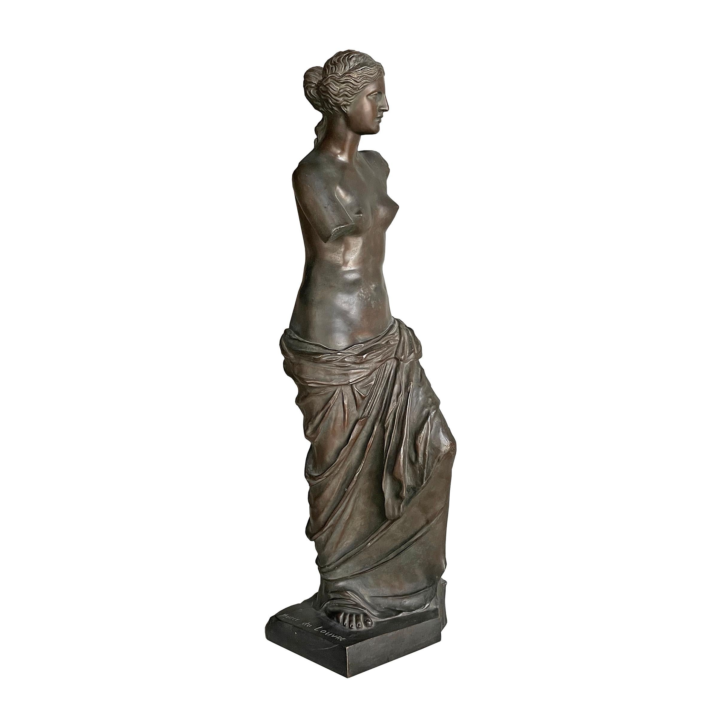Classical Greek 19th Century French Grand Tour Venus de Milo Bronze For Sale