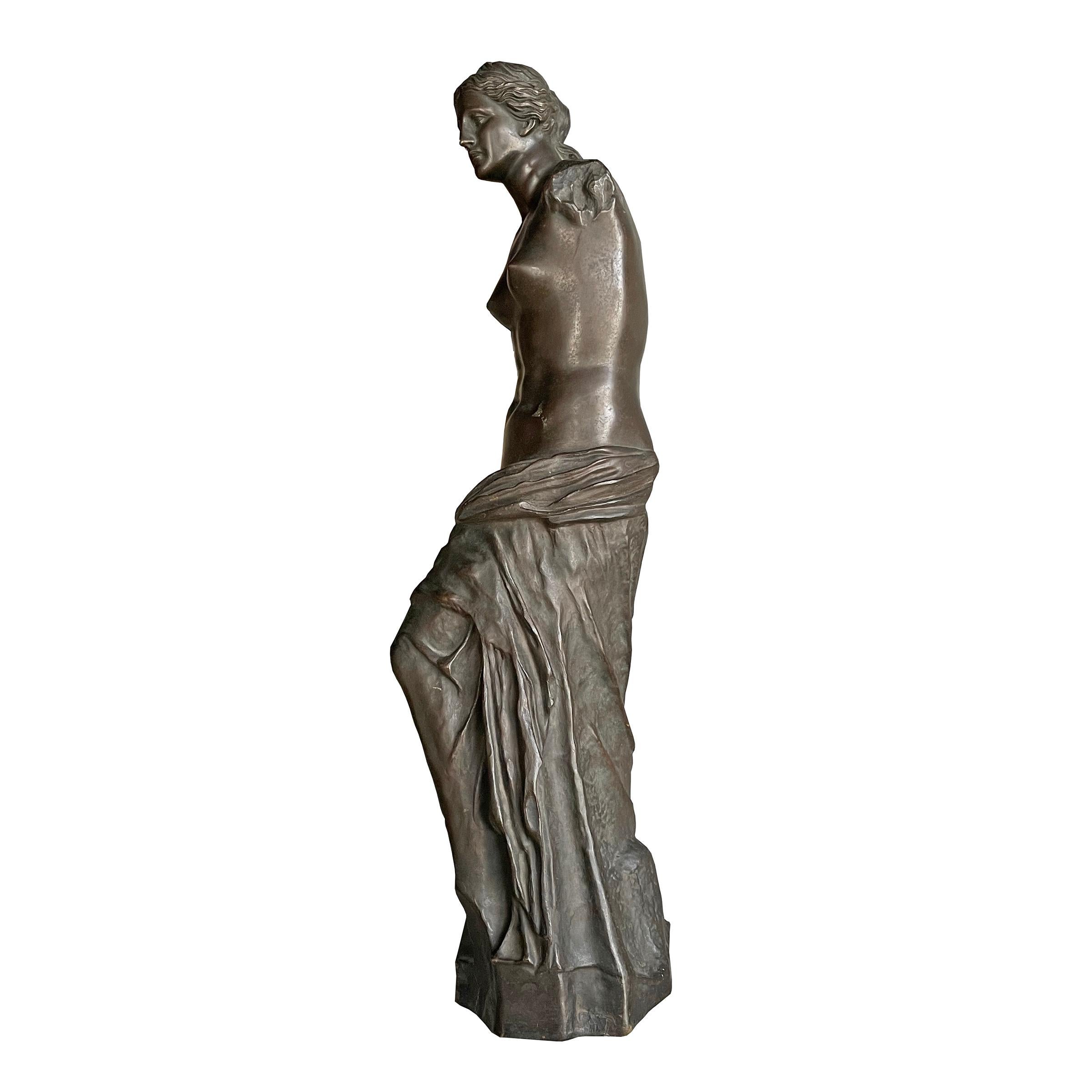 19th Century French Grand Tour Venus de Milo Bronze For Sale 1