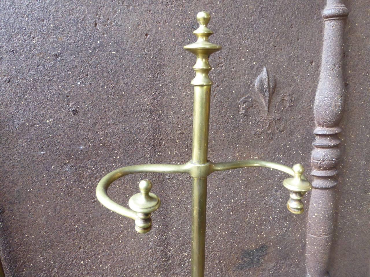 Brass 19th Century French 'Grandy Fils' Fireplace Tools or Fire Tools For Sale