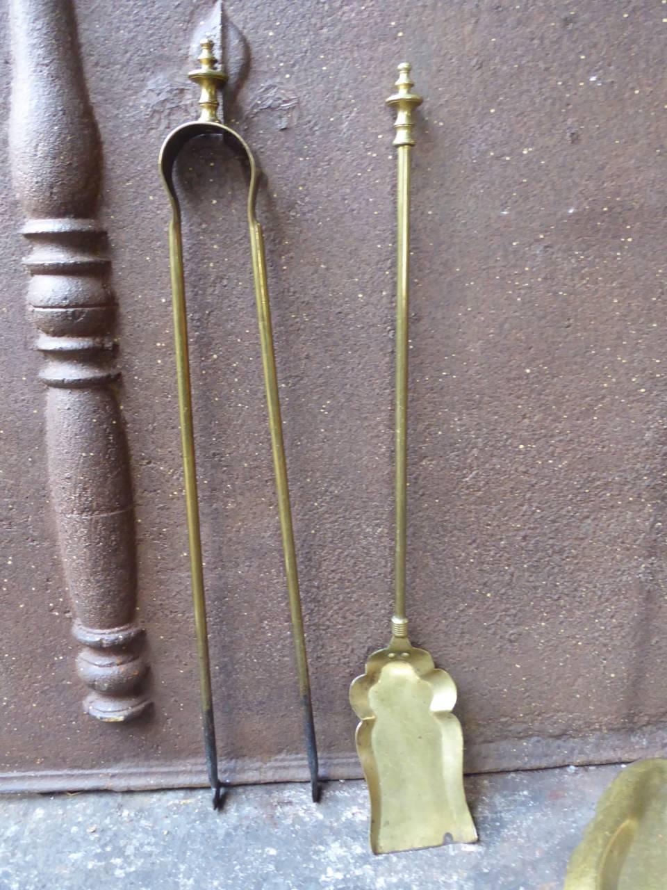 19th Century French 'Grandy Fils' Fireplace Tools or Fire Tools For Sale 2