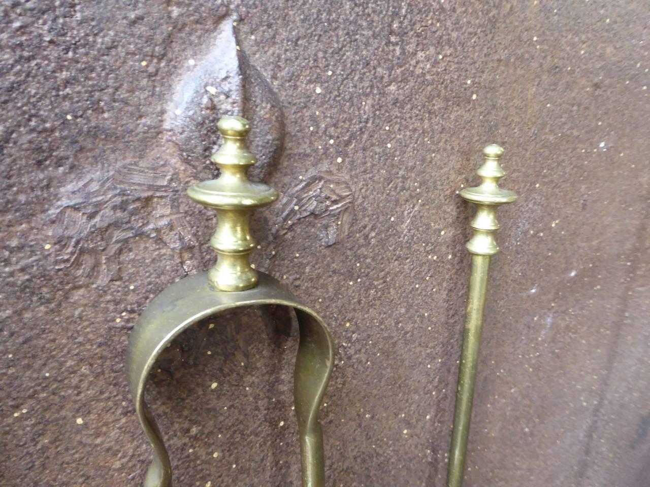 19th Century French 'Grandy Fils' Fireplace Tools or Fire Tools For Sale 3