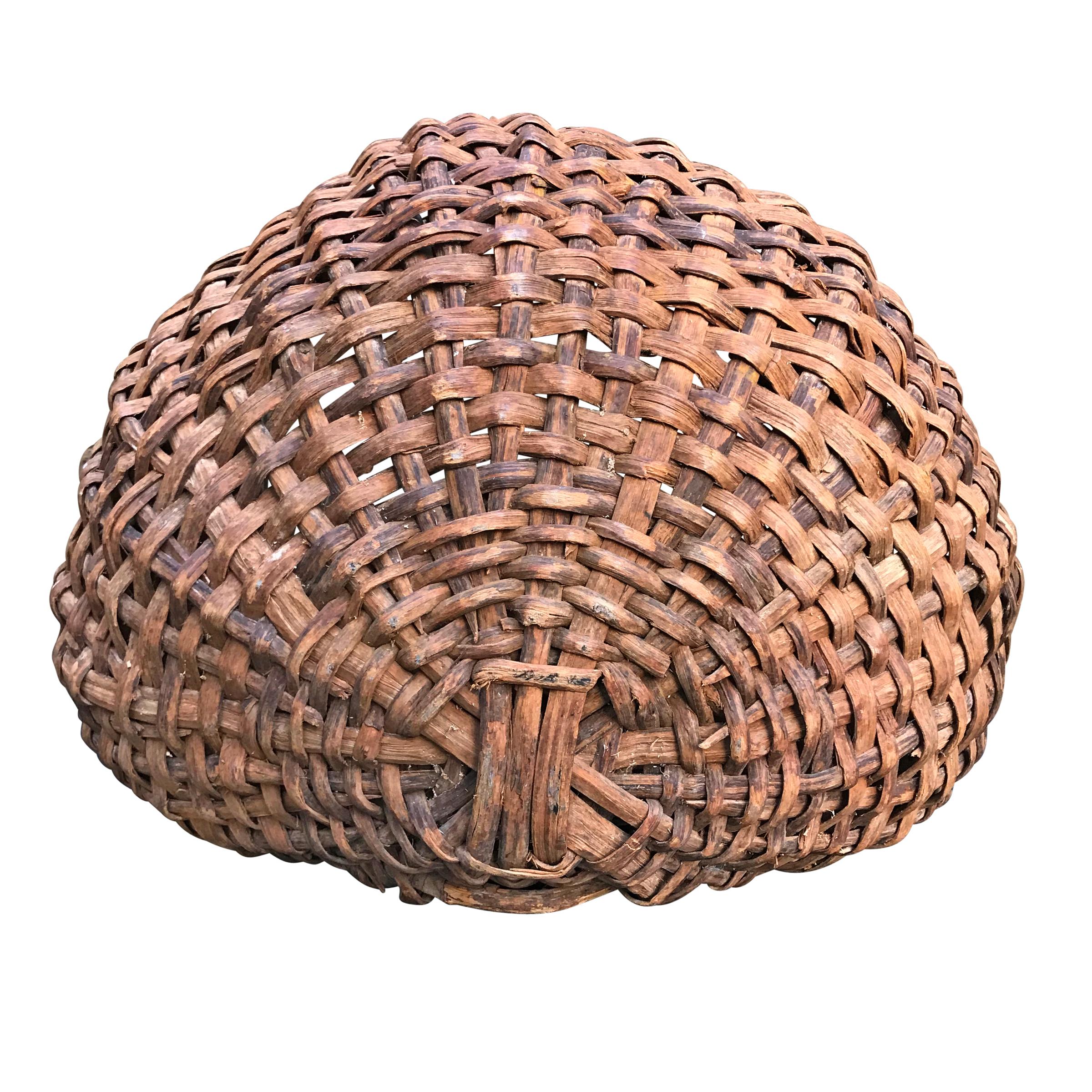 Wood 19th Century French Grape Gathering Basket