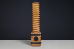 19th Century French Grape Press Screw Pedestal with Amazing Patina