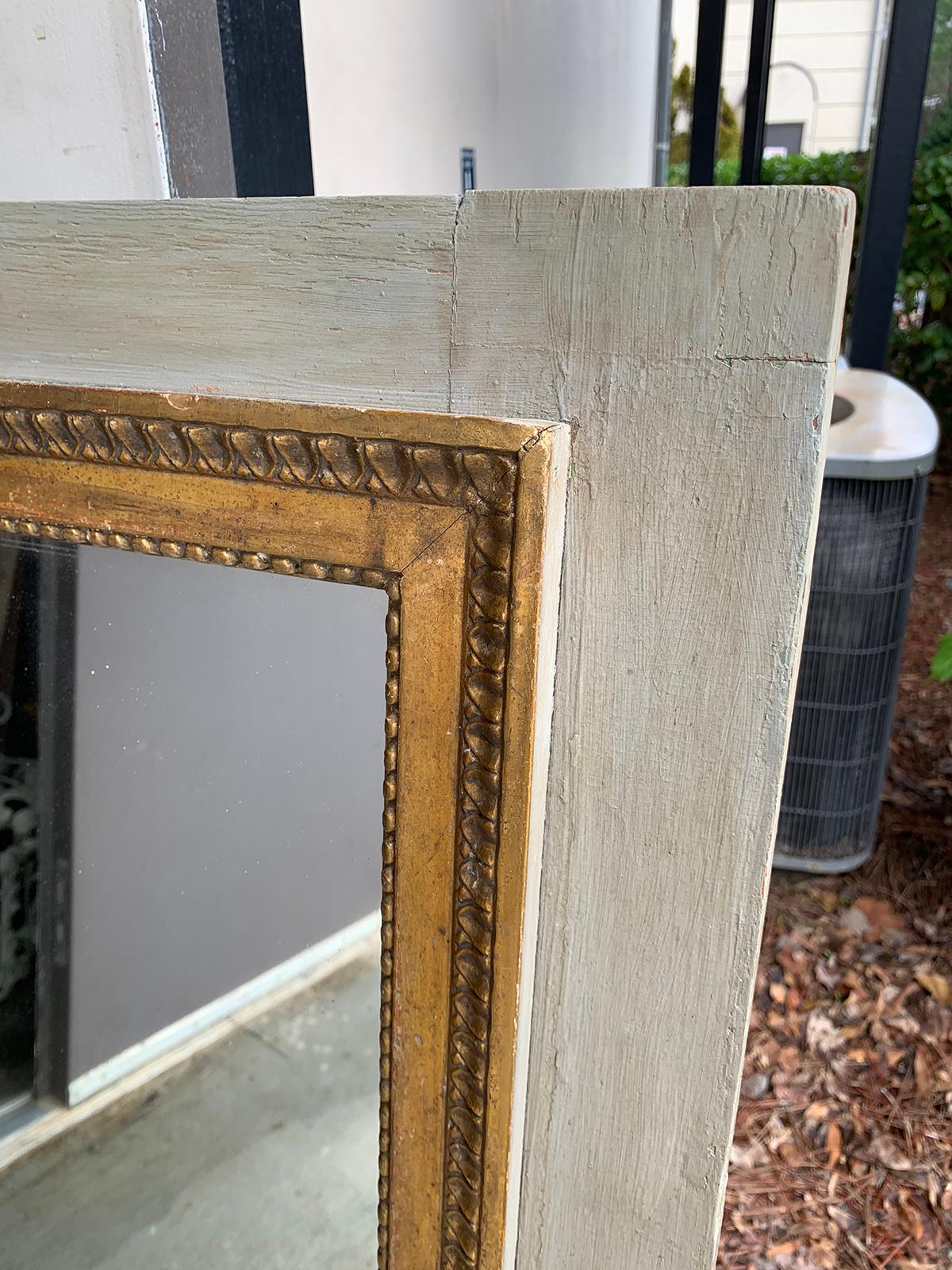 19th Century French Green Boiserie Mirror In Good Condition In Atlanta, GA