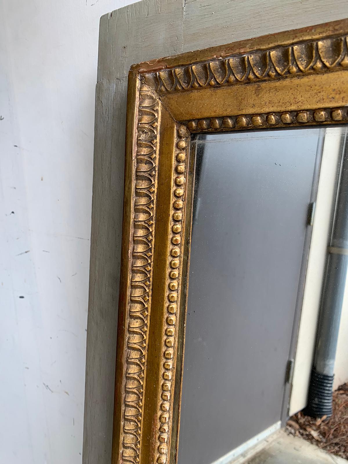 19th Century French Green Boiserie Mirror 1