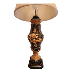 19th Century French Green Marble and Gilt Bronze Urns