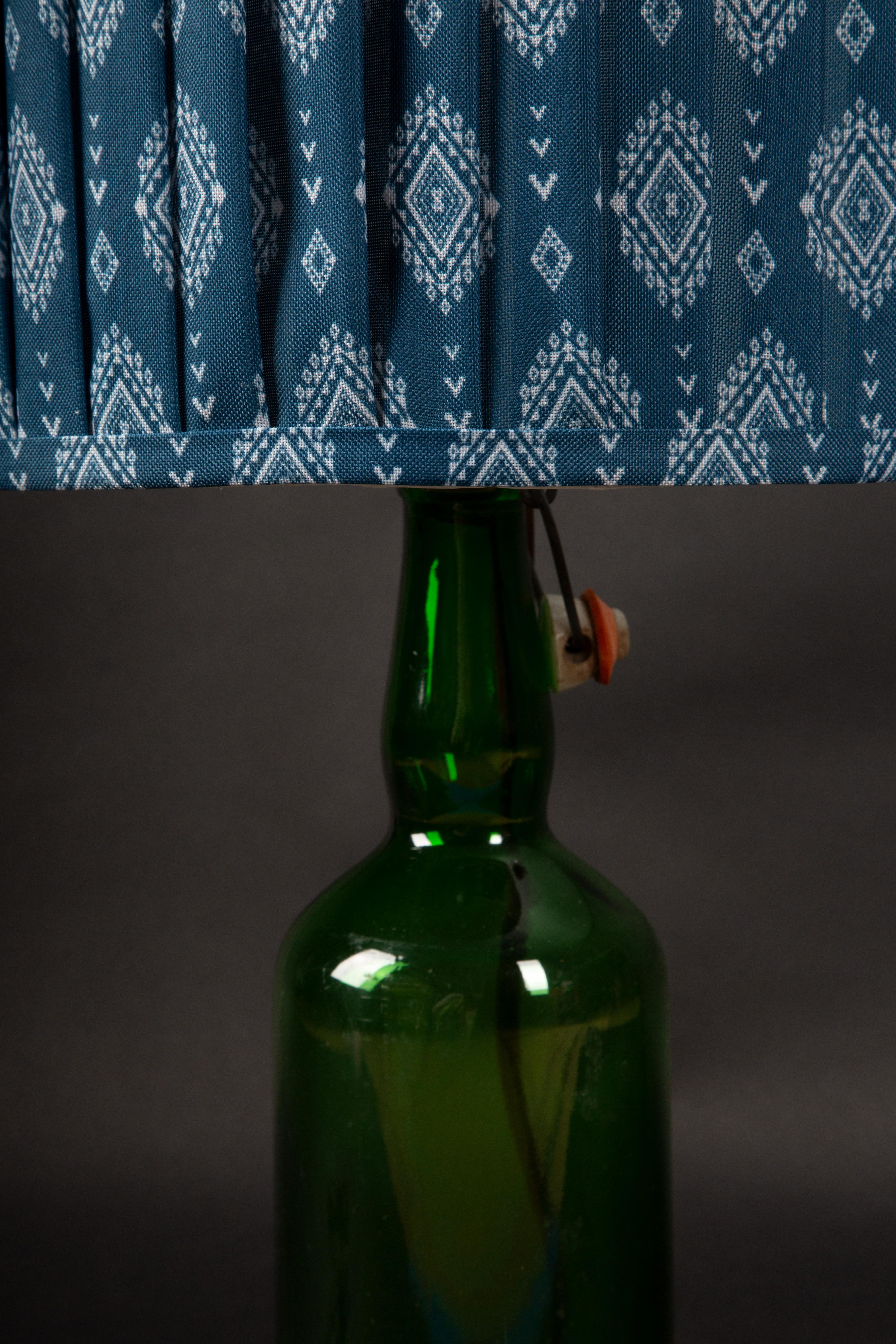 Französische grüne Weinflaschenlampe des 19. Jahrhunderts, 24