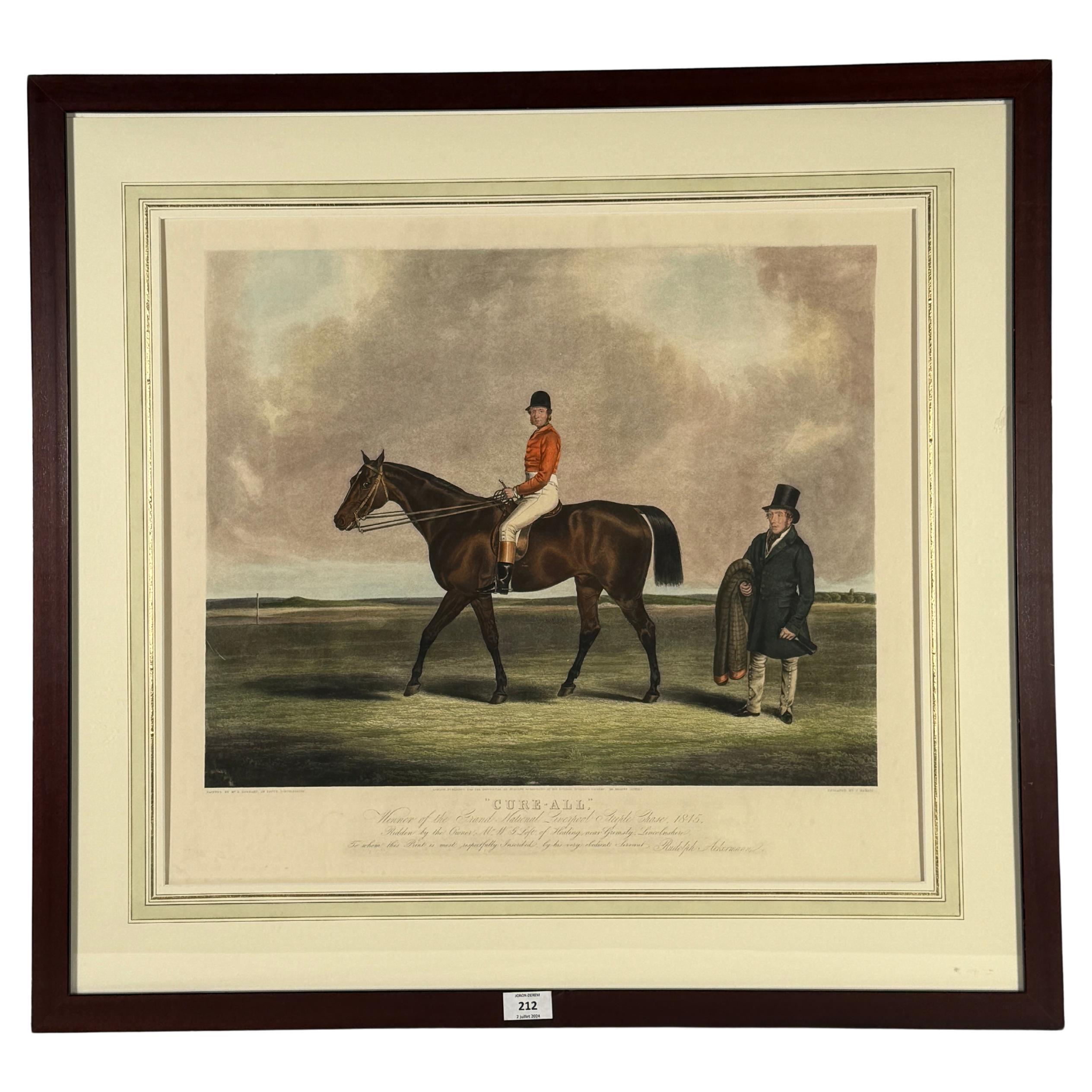 19th Century French Guache Colored Engraving