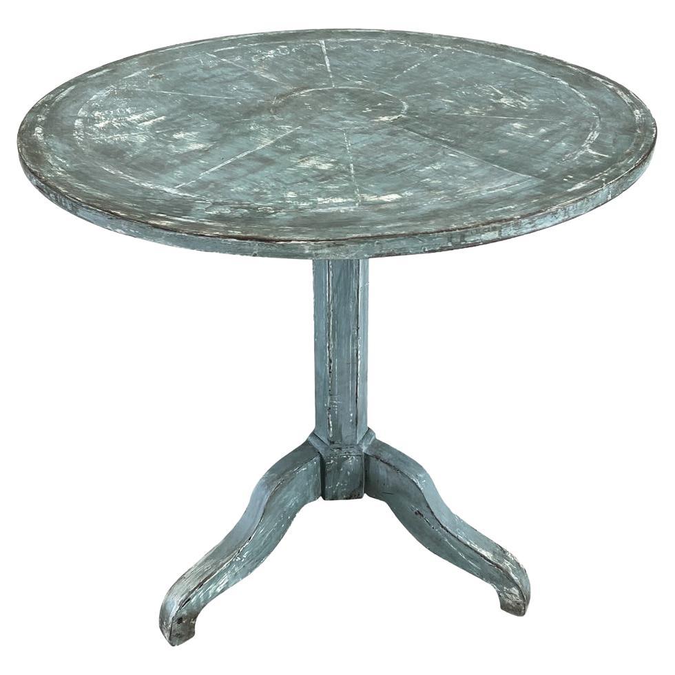 19th Century French Gueridon Pinewood Side Table - Antique Serving Table For Sale