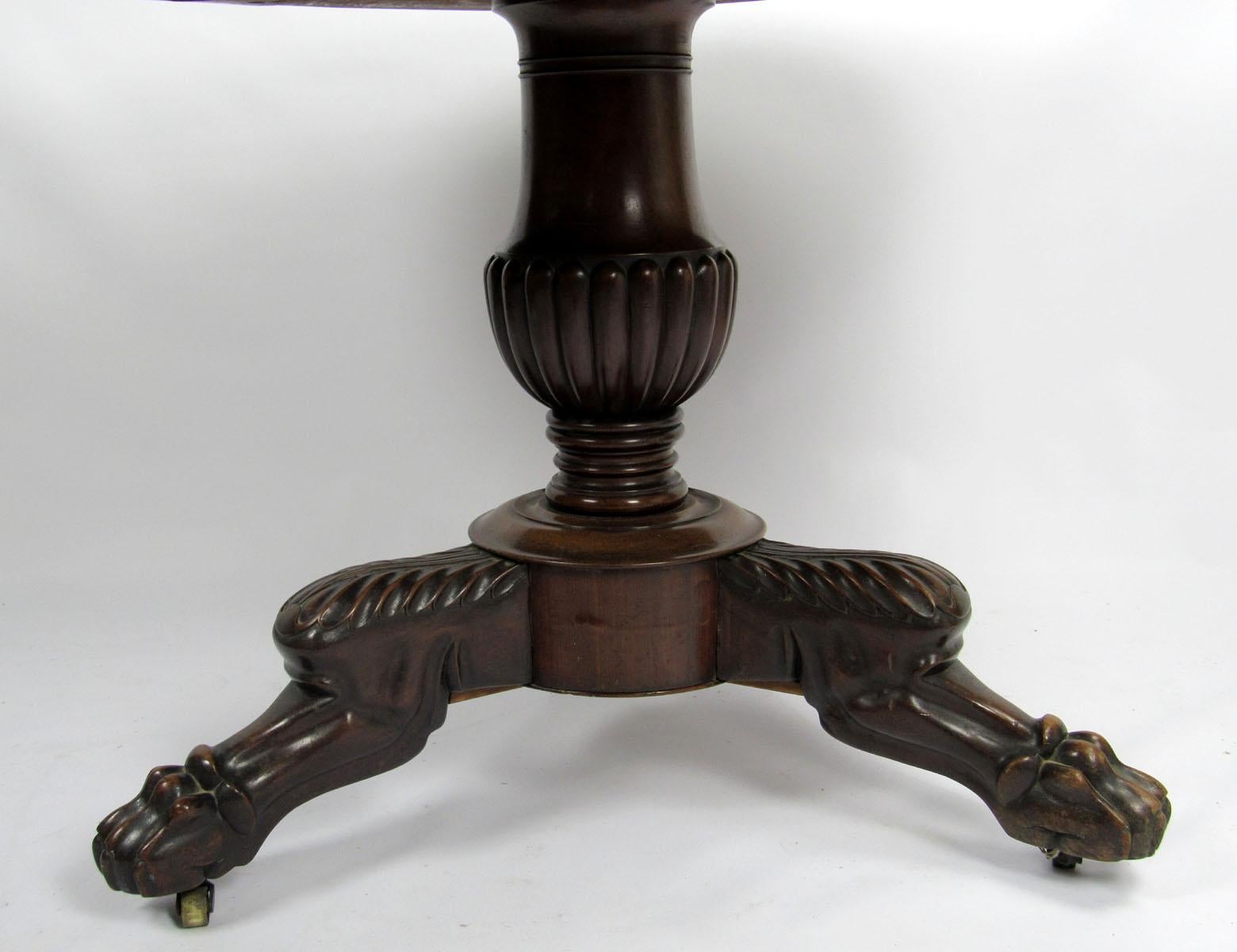 19th Century French Gueridon Table with Bleu Turquin Marble Top For Sale 7