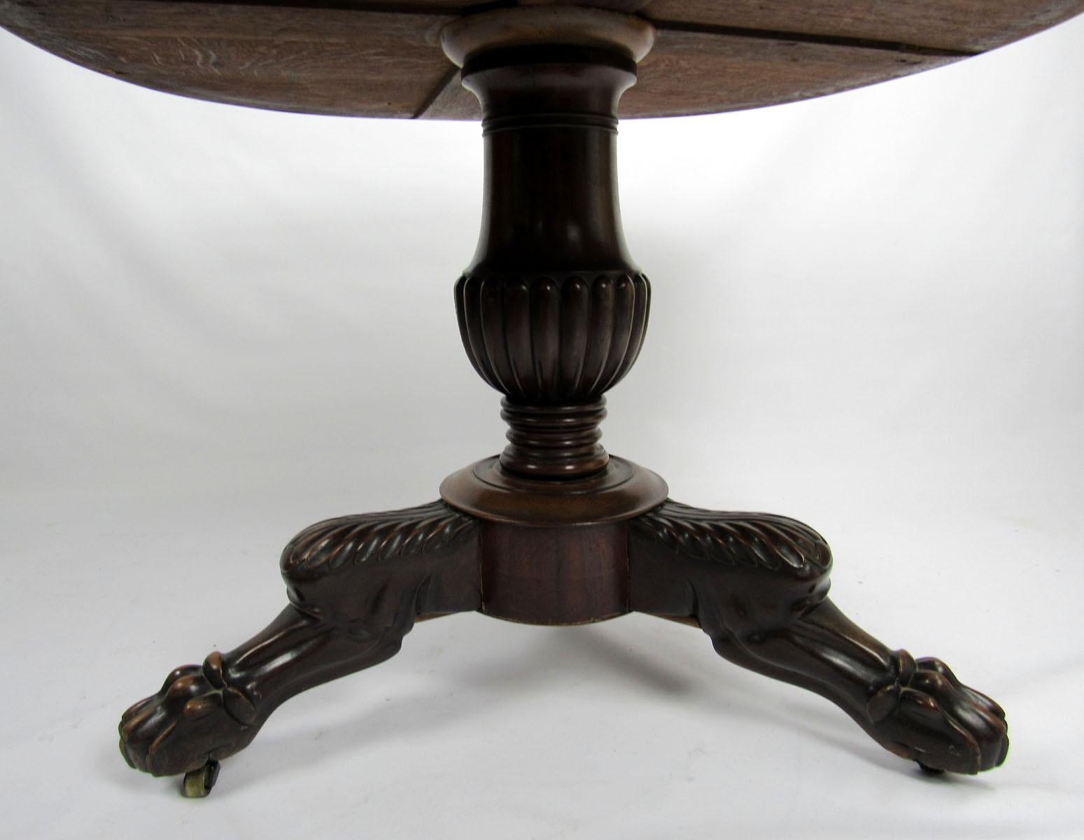 19th Century French Gueridon Table with Bleu Turquin Marble Top For Sale 9