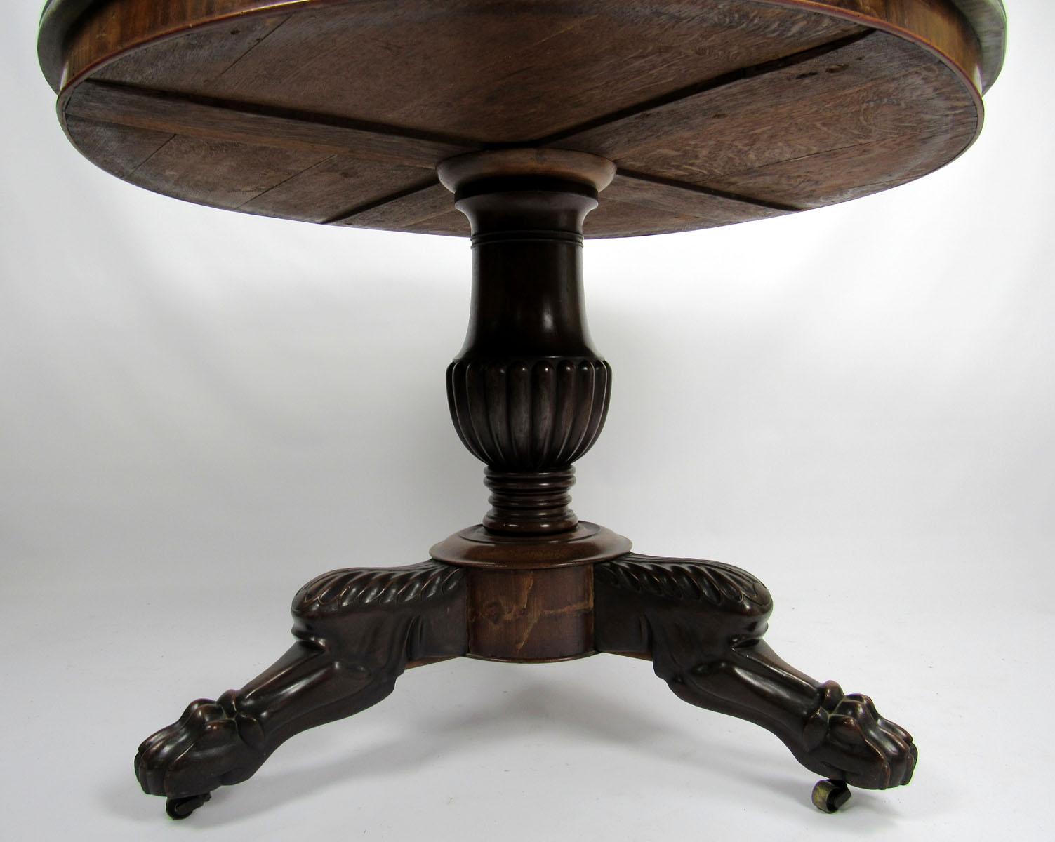 19th Century French Gueridon Table with Bleu Turquin Marble Top In Excellent Condition For Sale In Dallas, TX