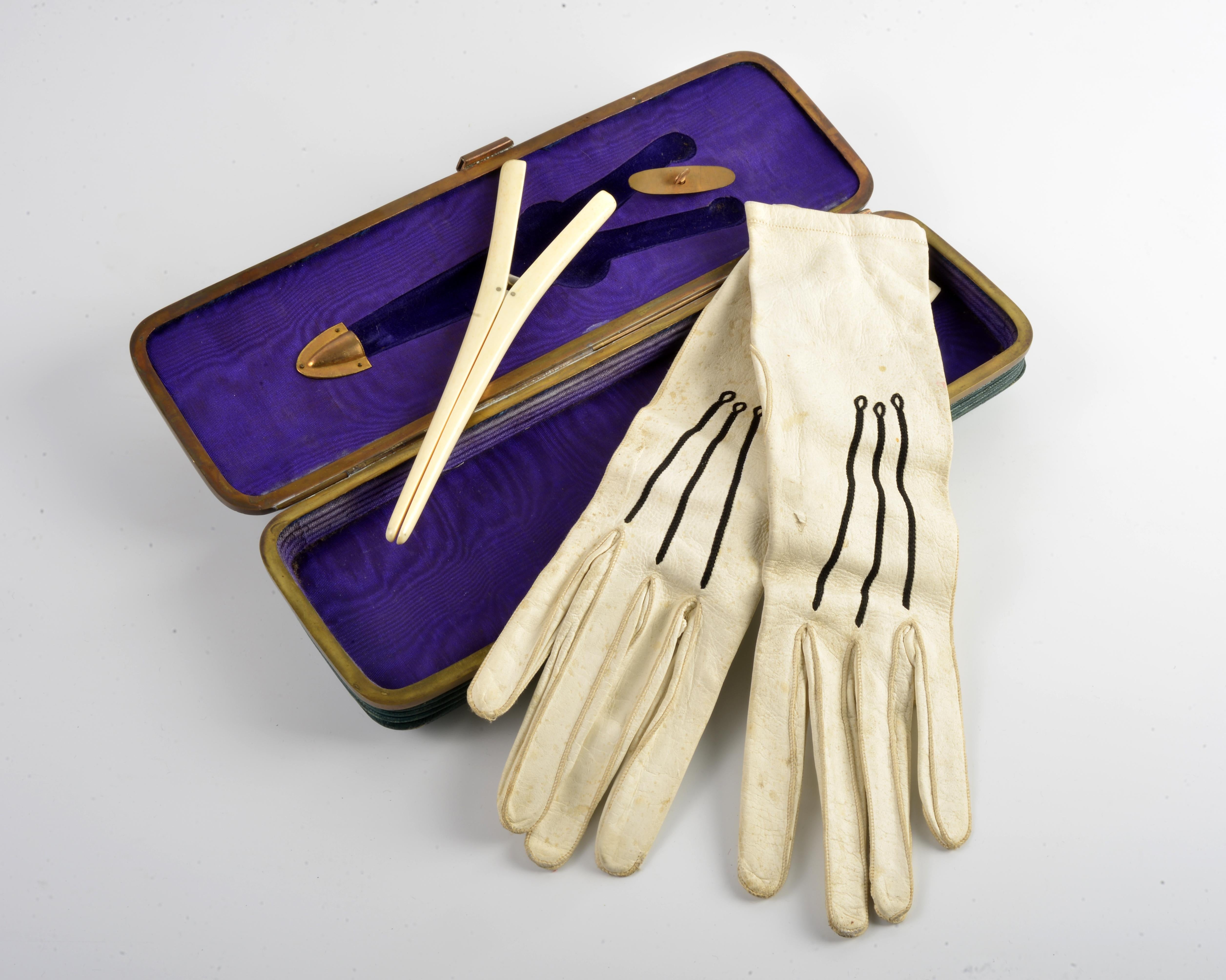 Napoléon III Boîte à gants ou étui à soufflets français du 19e siècle en vente