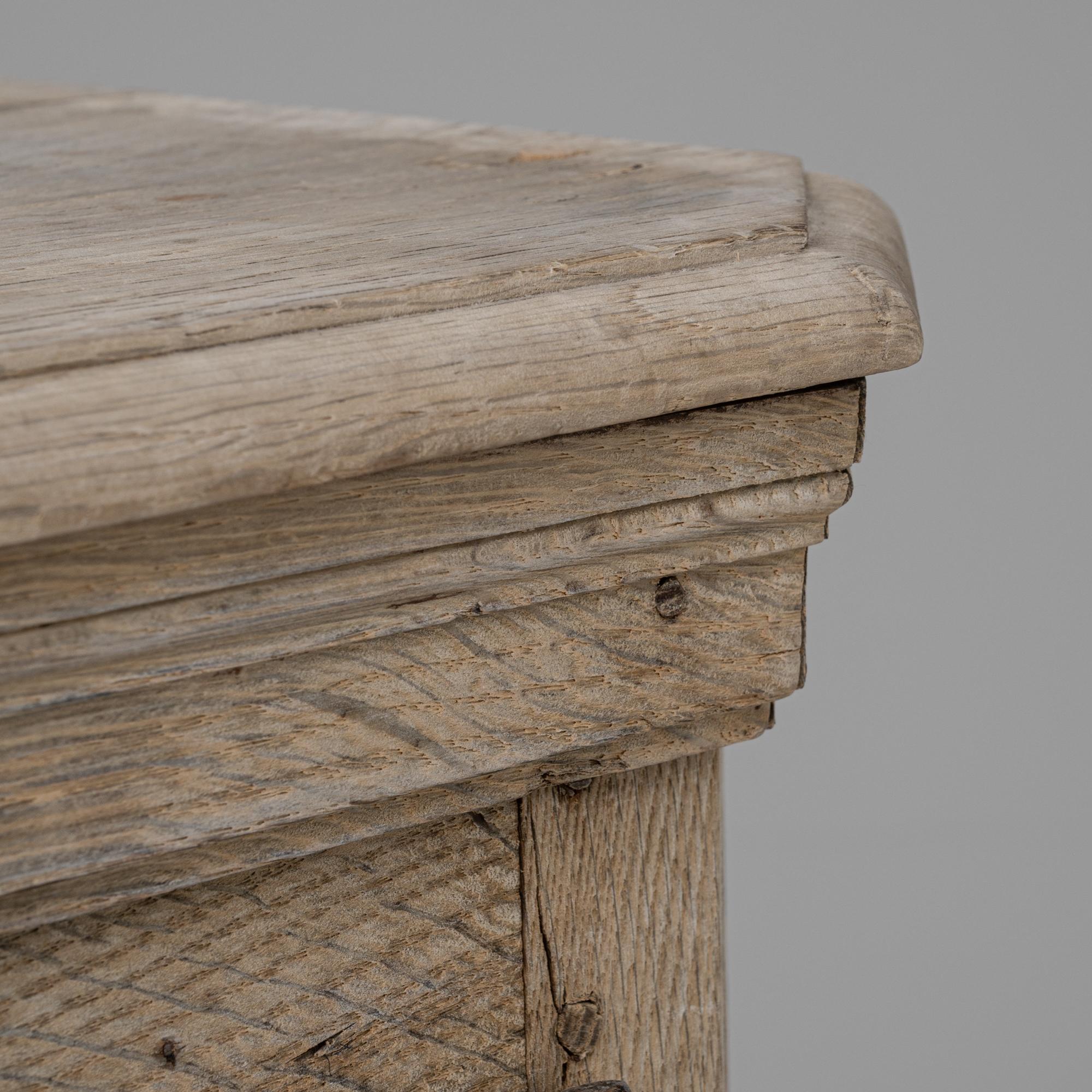 19th Century French Gustavian Oak Buffet 10