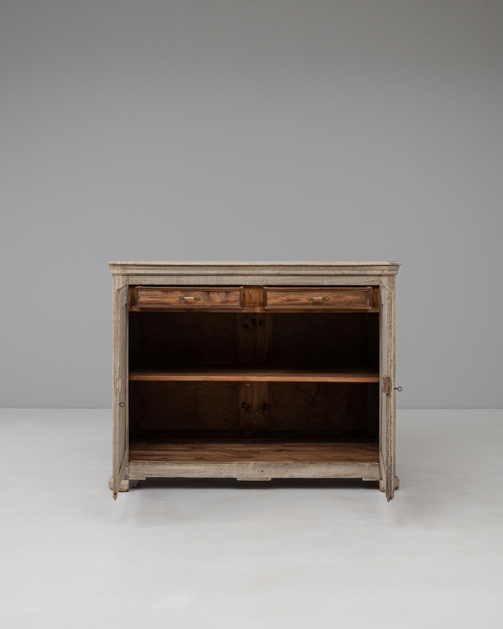 19th Century French Gustavian Oak Buffet In Good Condition In High Point, NC