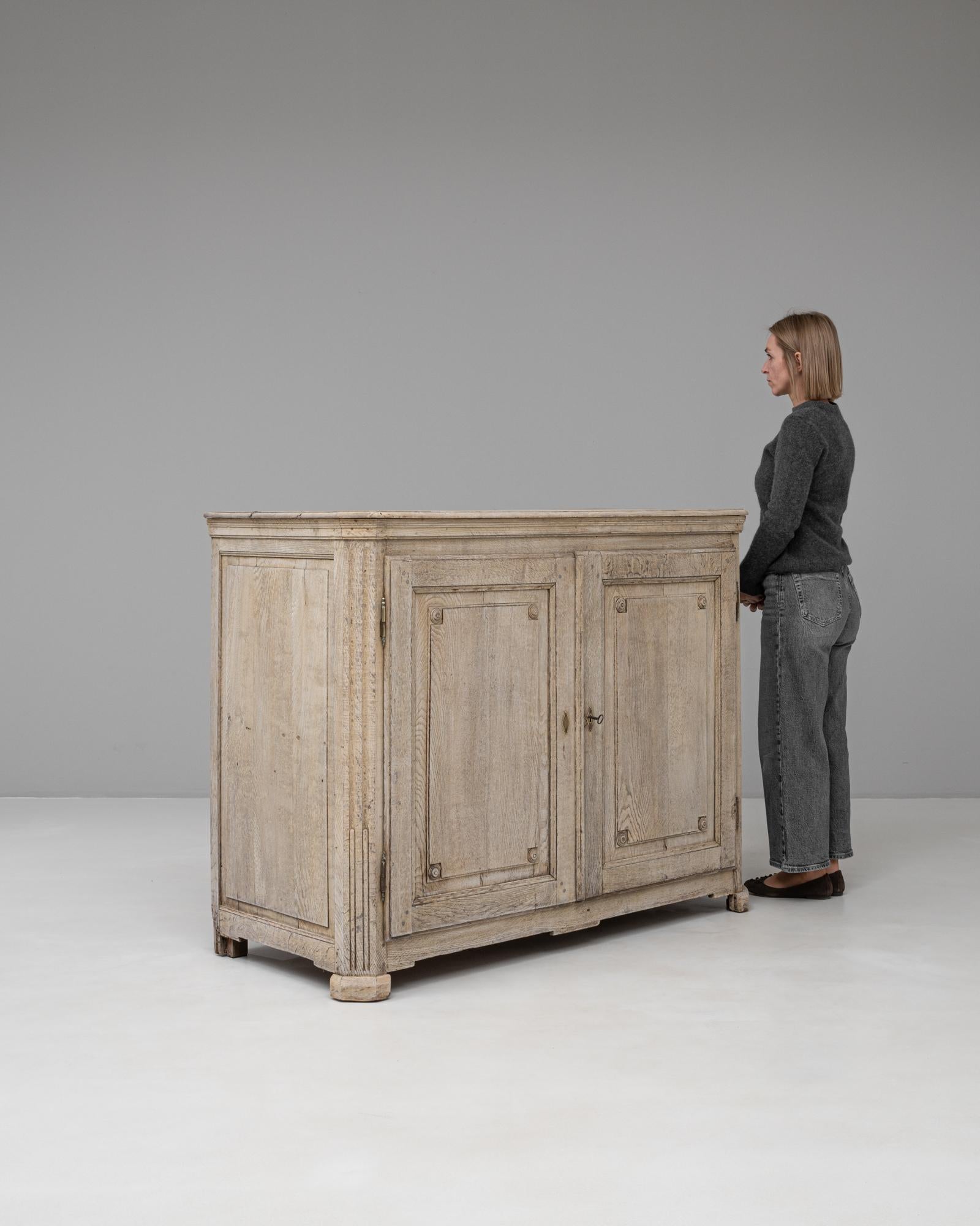 19th Century French Gustavian Oak Buffet 4