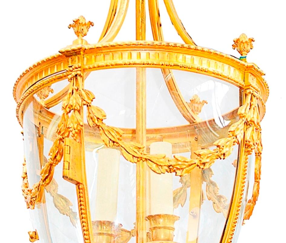 Gilt 19th Century French Hall Lantern