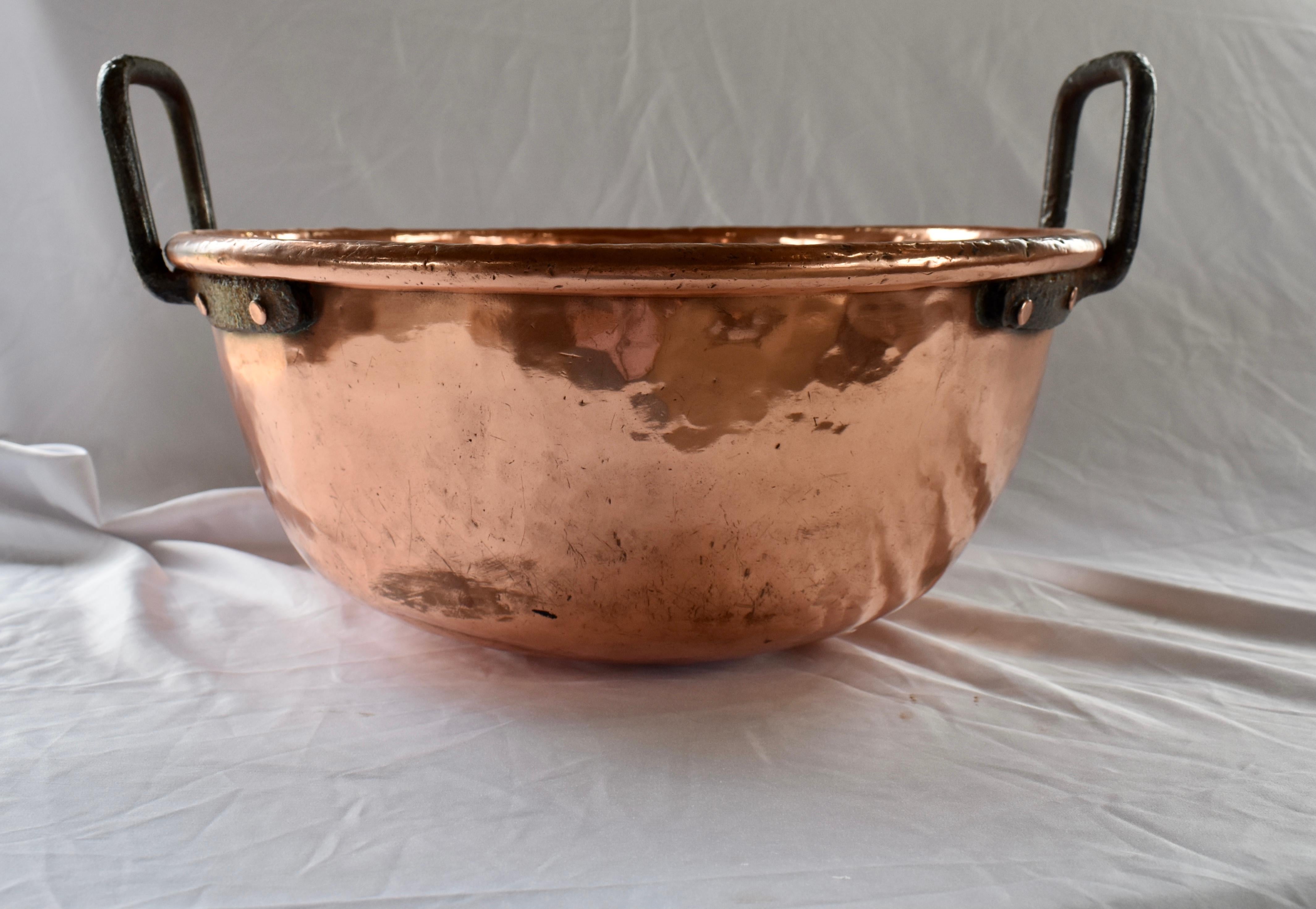 19th Century French Hammered Copper Kettle 3