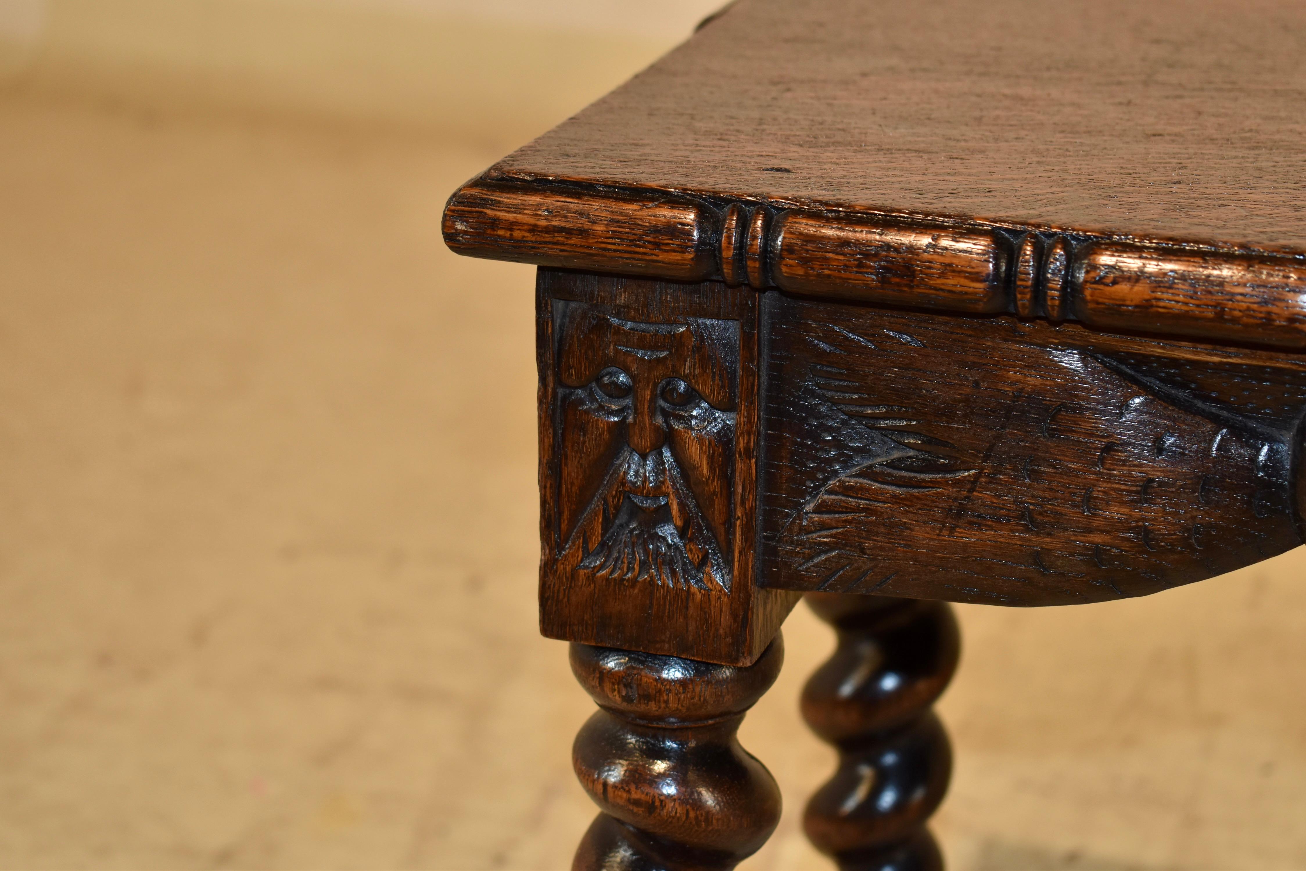 Banc français du 19e siècle sculpté à la main en vente 1