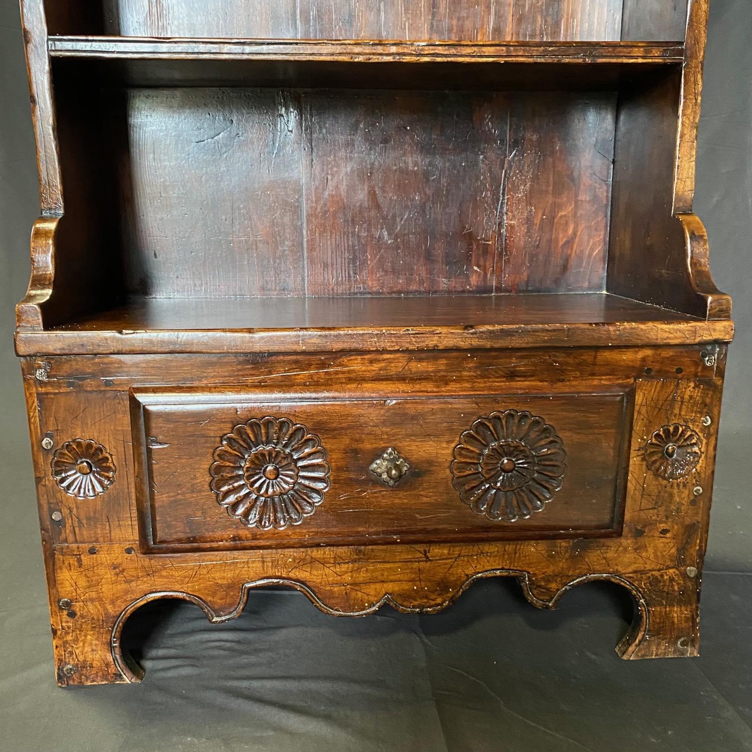  19th Century French Hand Carved Open Bookcase  For Sale 3