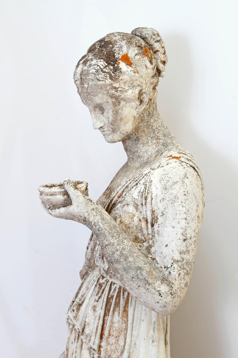 19th Century French Hand Carved Stone Female Statue at 1stDibs
