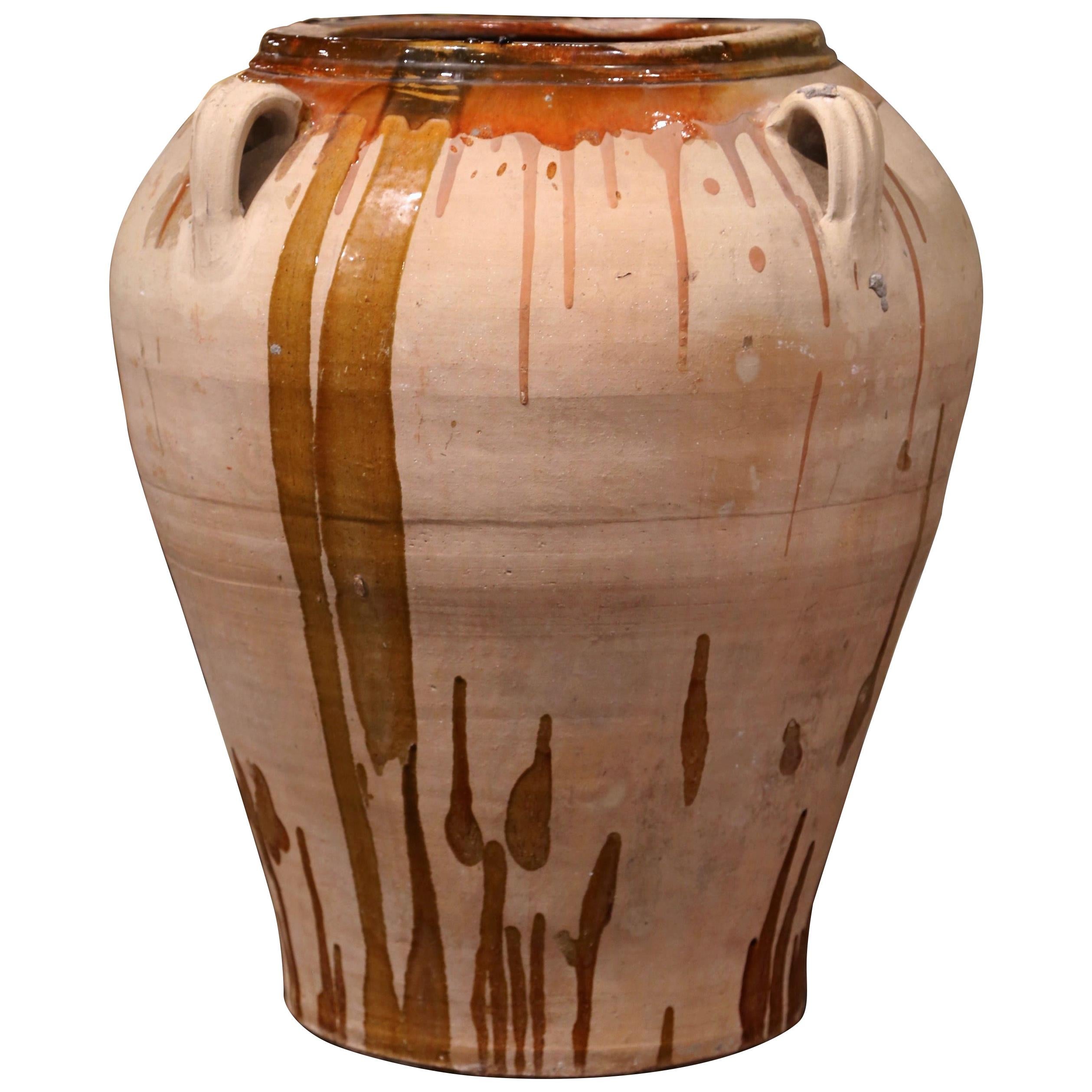 19th Century Italian Terracotta Olive Oil Jar at 1stDibs