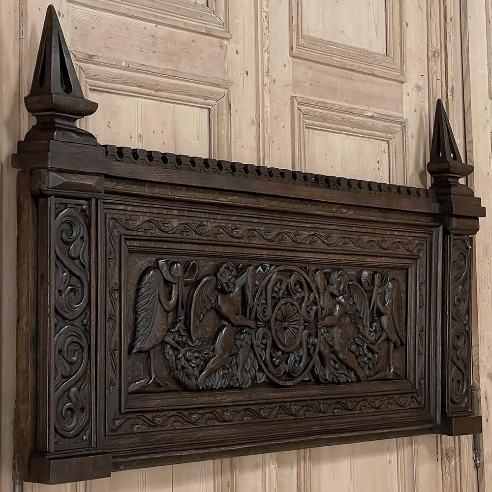 19th Century French Hand Carved Wall Panel In Good Condition For Sale In Dallas, TX
