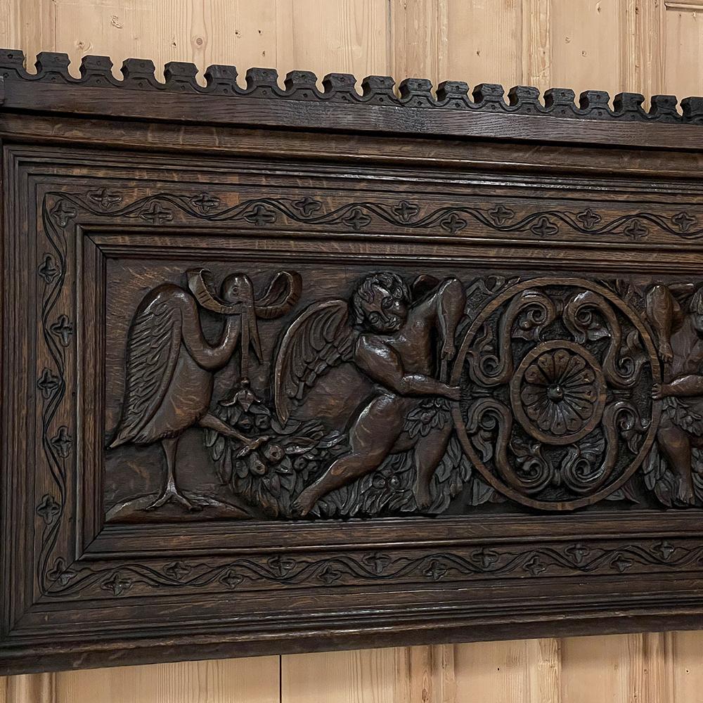 19th Century French Hand Carved Wall Panel For Sale 1