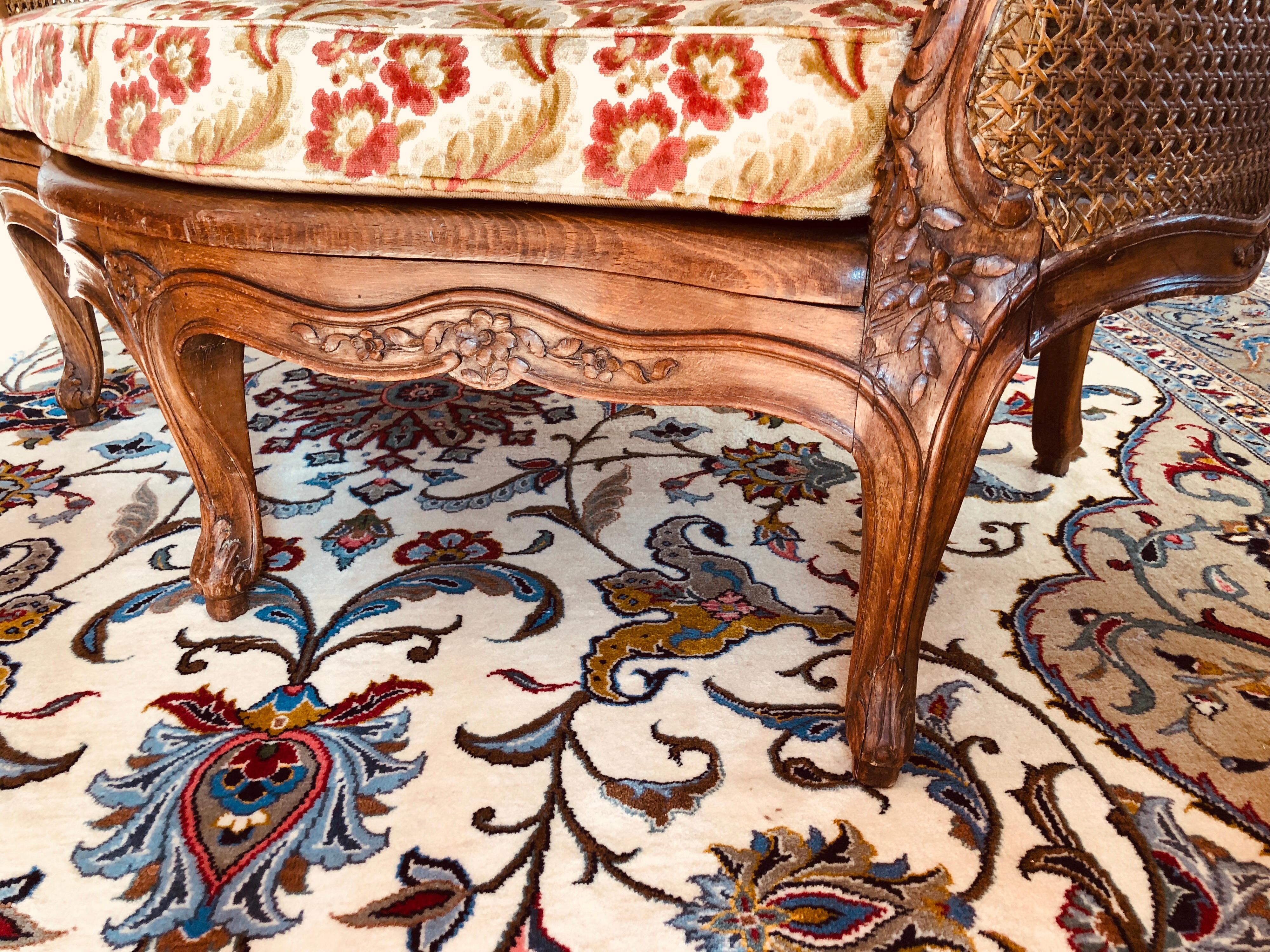 SALE 19th Century French Hand Carved Walnut Sofa 