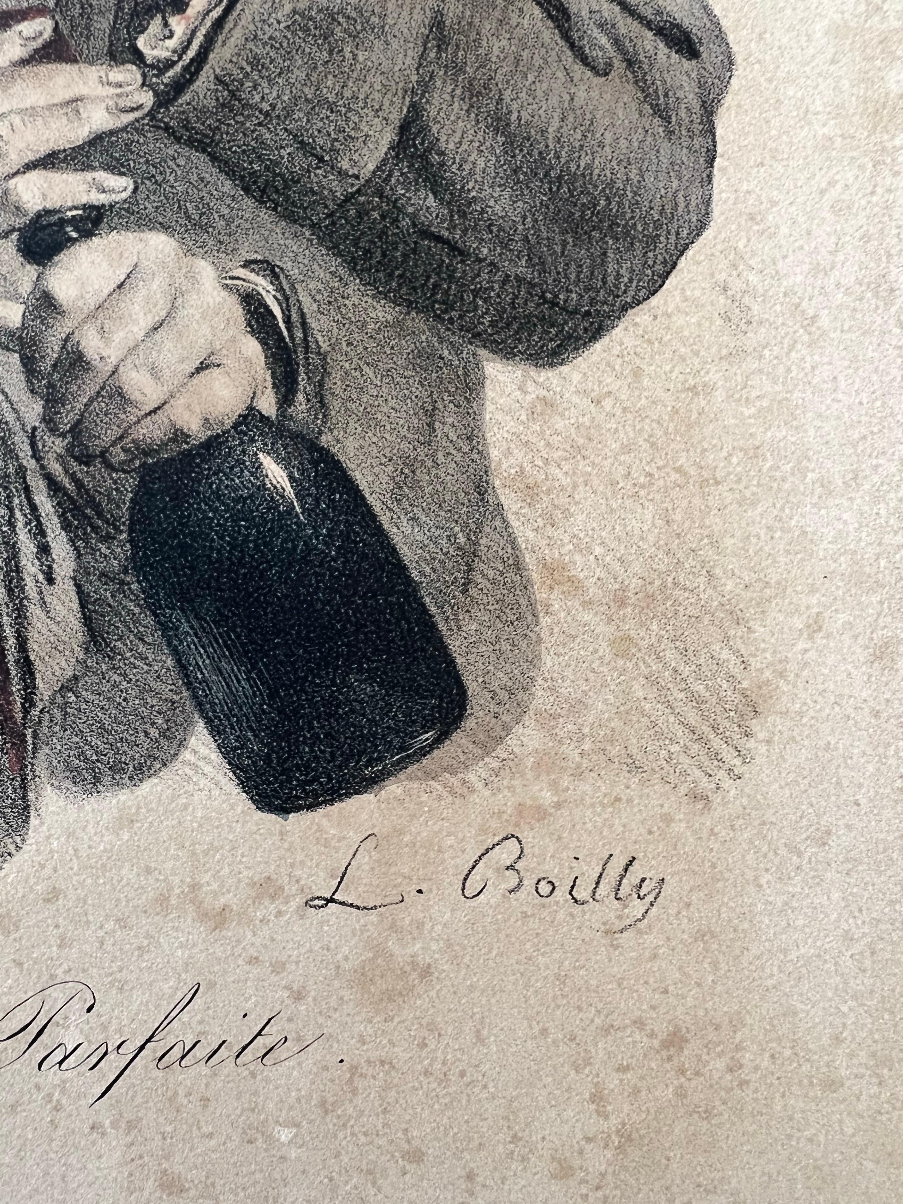 Lithographie française du XIXe siècle coloriée à la main par Delpech dans le style de L. Boilly en vente 3