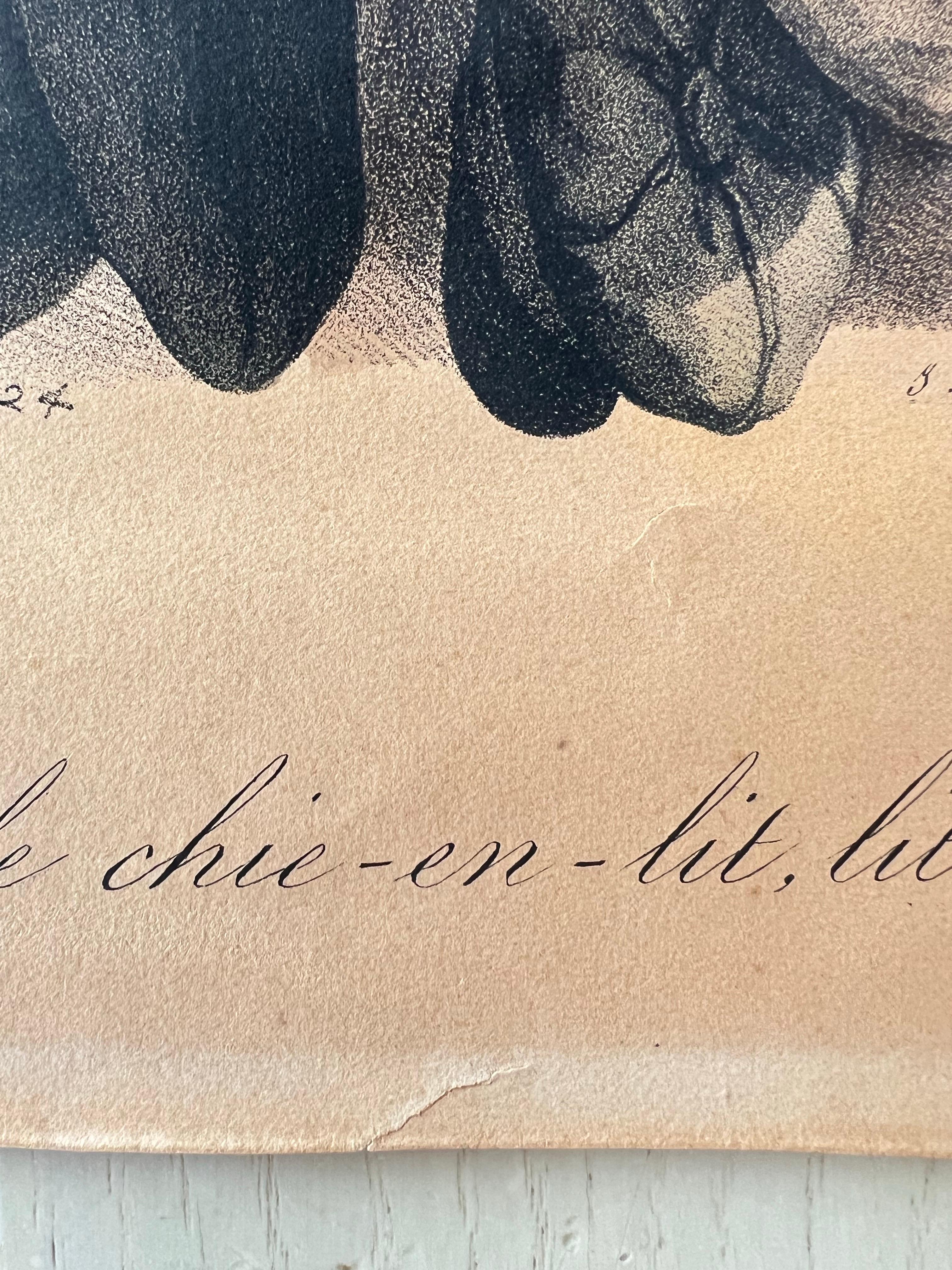 19th Century French Hand Coloured Lithograph by Delpech in style of L. Boilly en vente 1