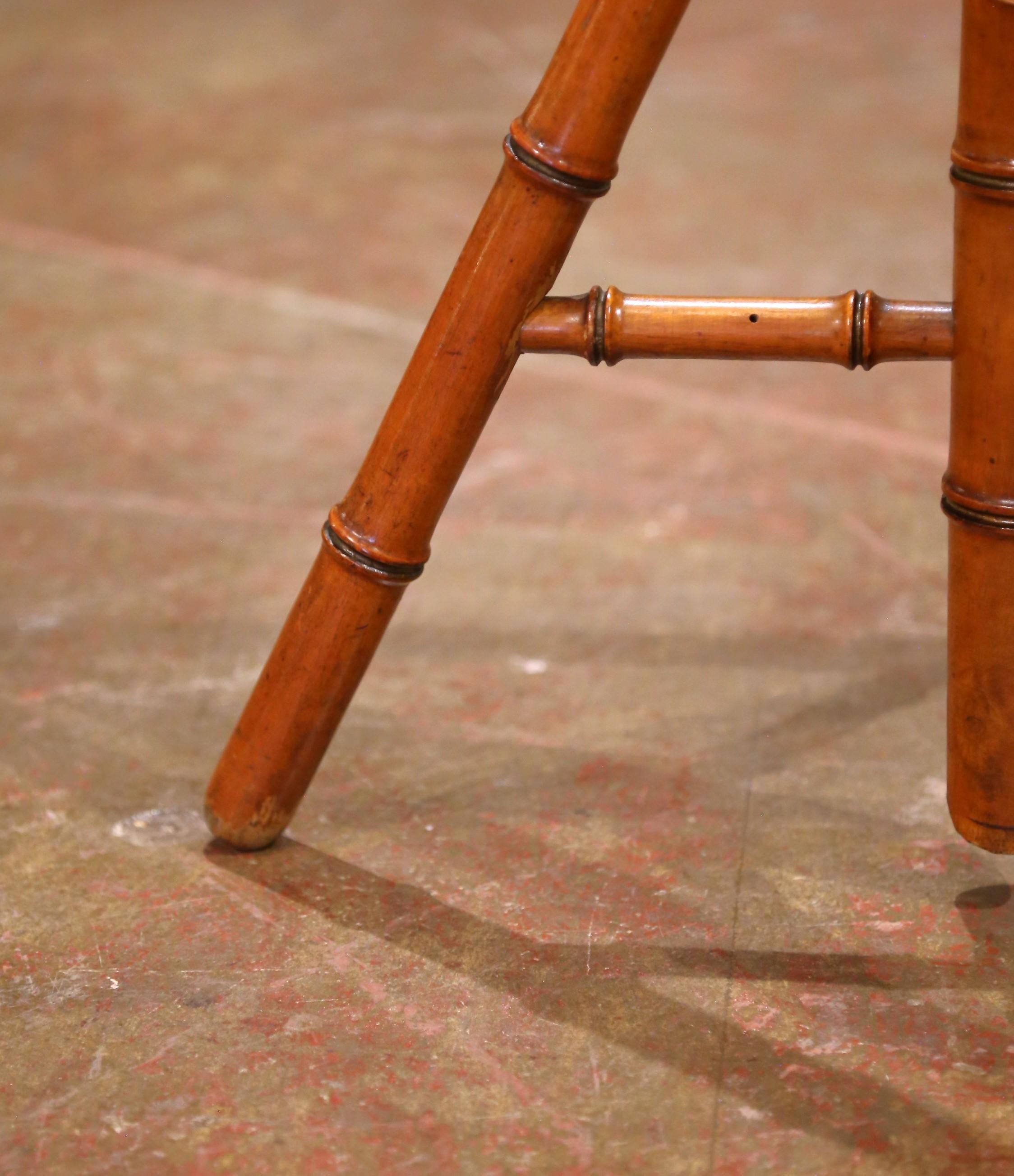 19. Jahrhundert Französisch Hand Crafted Bamboo Tripod Display oder Pflanzenständer im Angebot 4