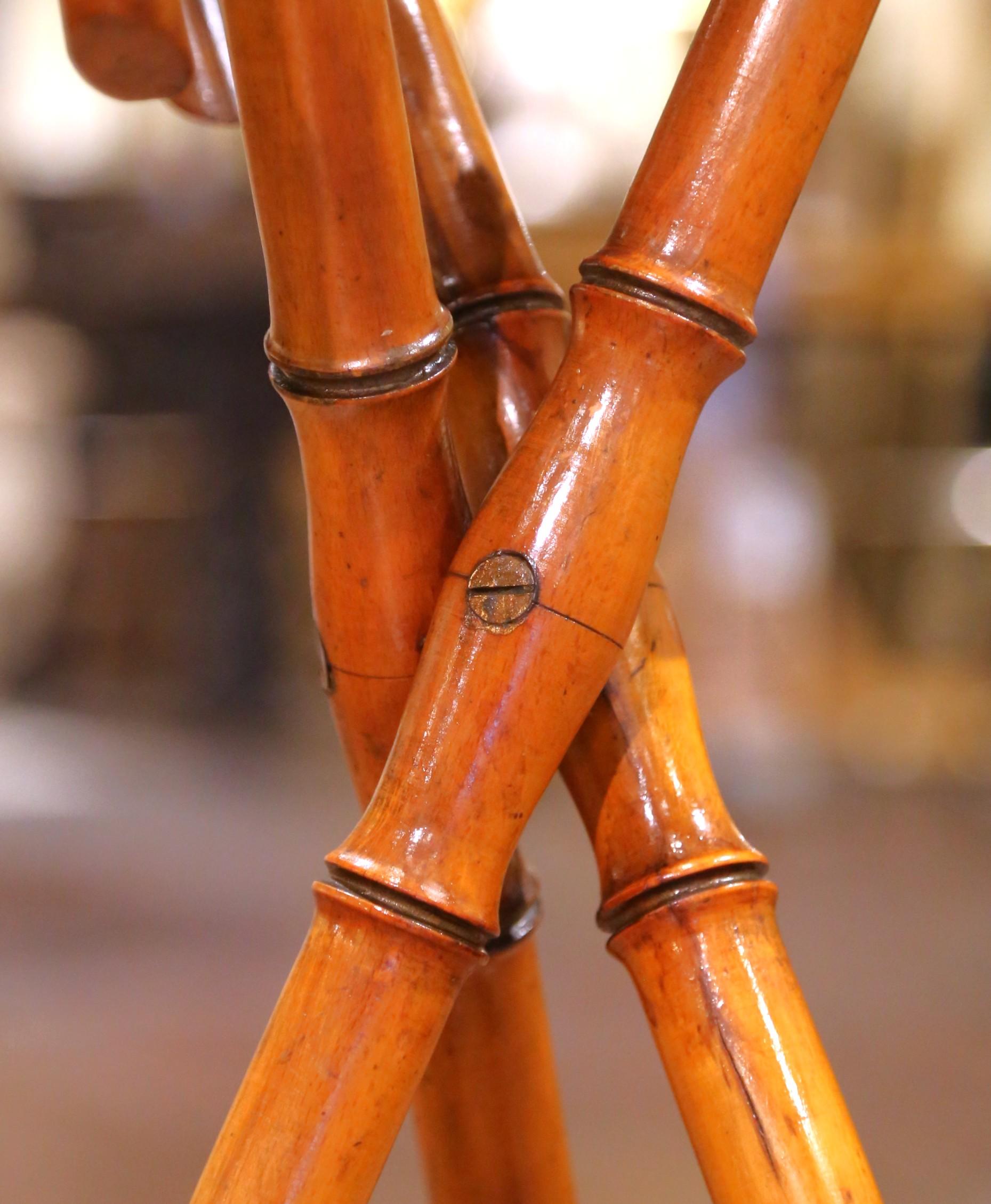 19. Jahrhundert Französisch Hand Crafted Bamboo Tripod Display oder Pflanzenständer im Angebot 2