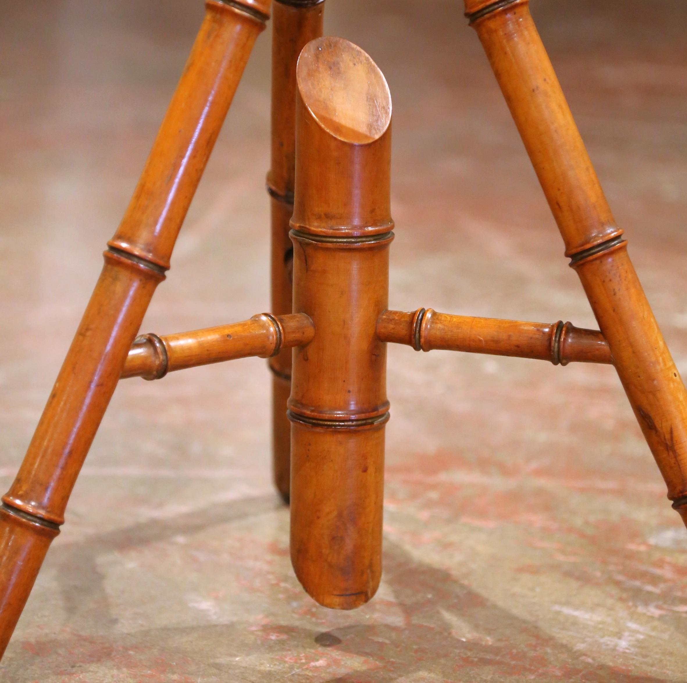 19. Jahrhundert Französisch Hand Crafted Bamboo Tripod Display oder Pflanzenständer im Angebot 3