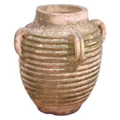 Vaso di Oliver in terracotta patinata e nervata del XIX secolo