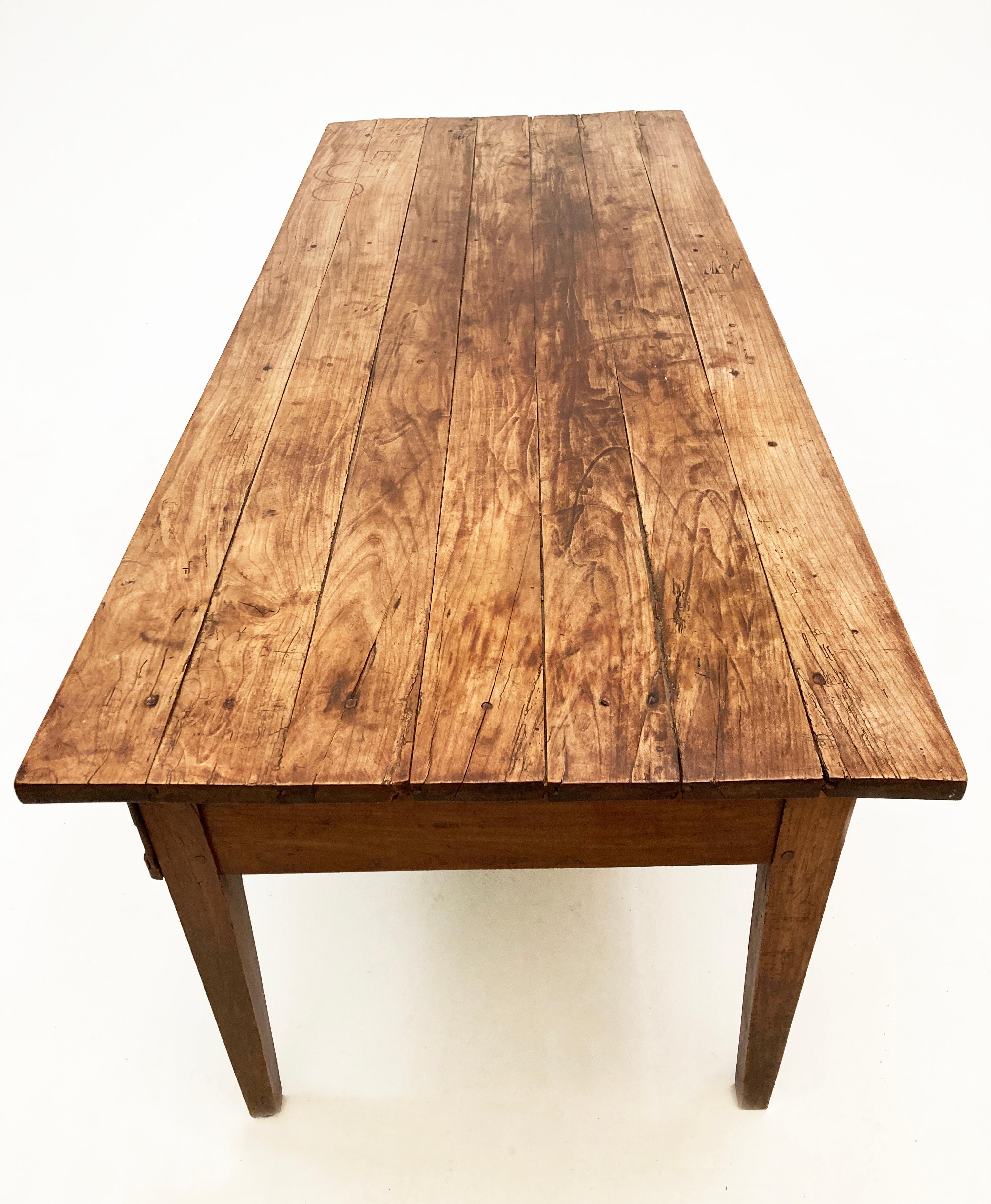 Wood 19th Century French Hand-crafted Pétrin Table  For Sale