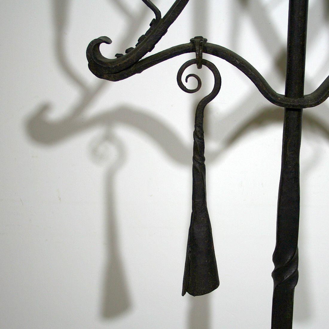 19th Century French Hand-Forged Iron Candleholder 8
