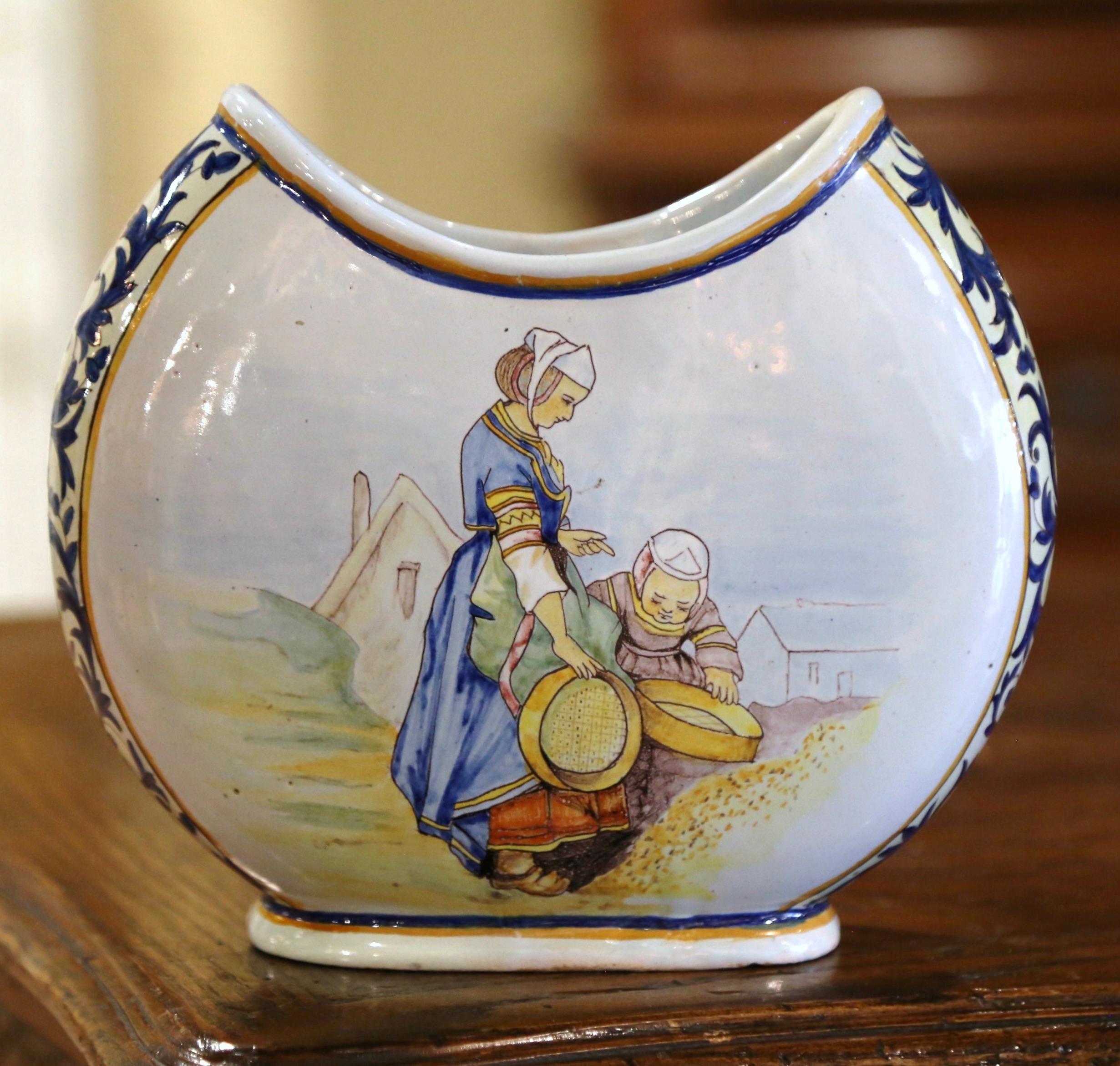 19th Century French Hand Painted Faience 